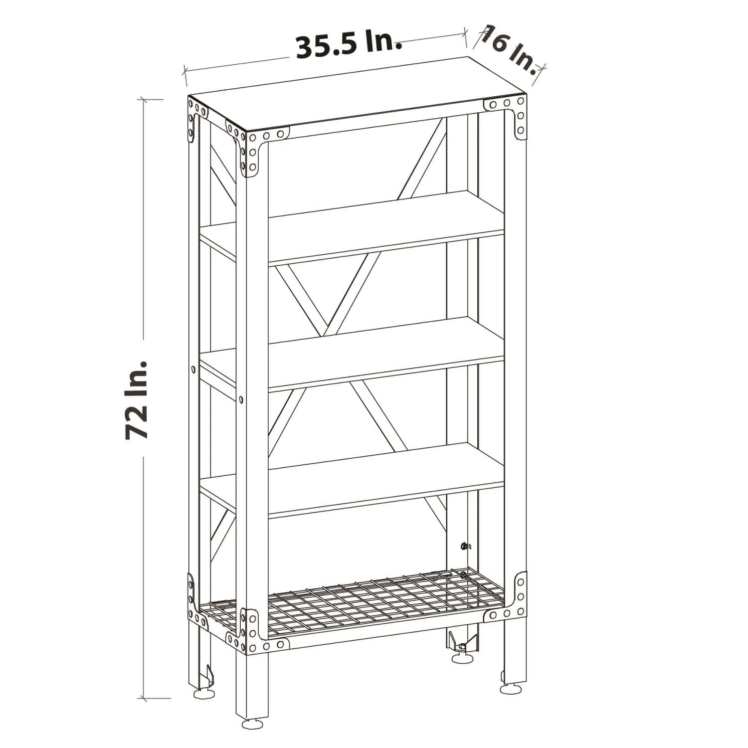 DuraMax | Industrial Metal and Wood Storage Bookcase - Image 10