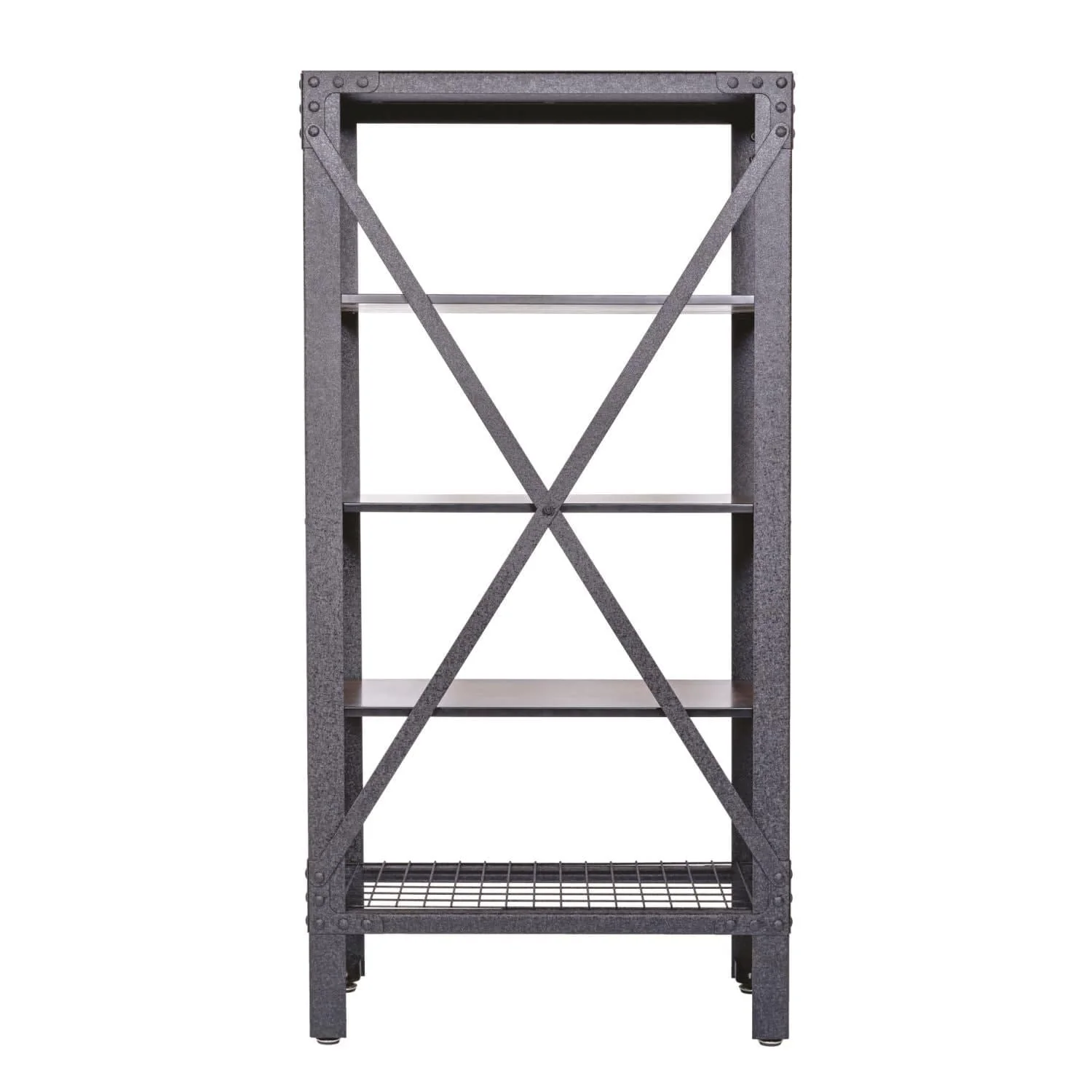 DuraMax | Industrial Metal and Wood Storage Bookcase - Image 4