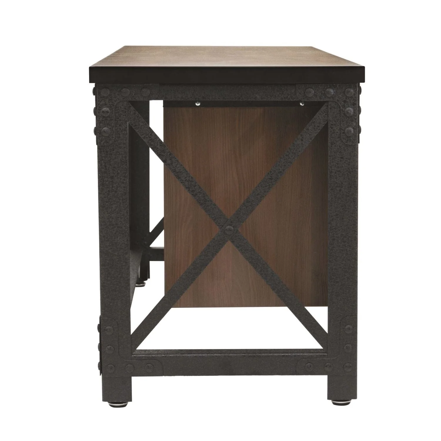 DuraMax | Jackson 62" Industrial Metal & Wood Desk With Drawers - Image 5