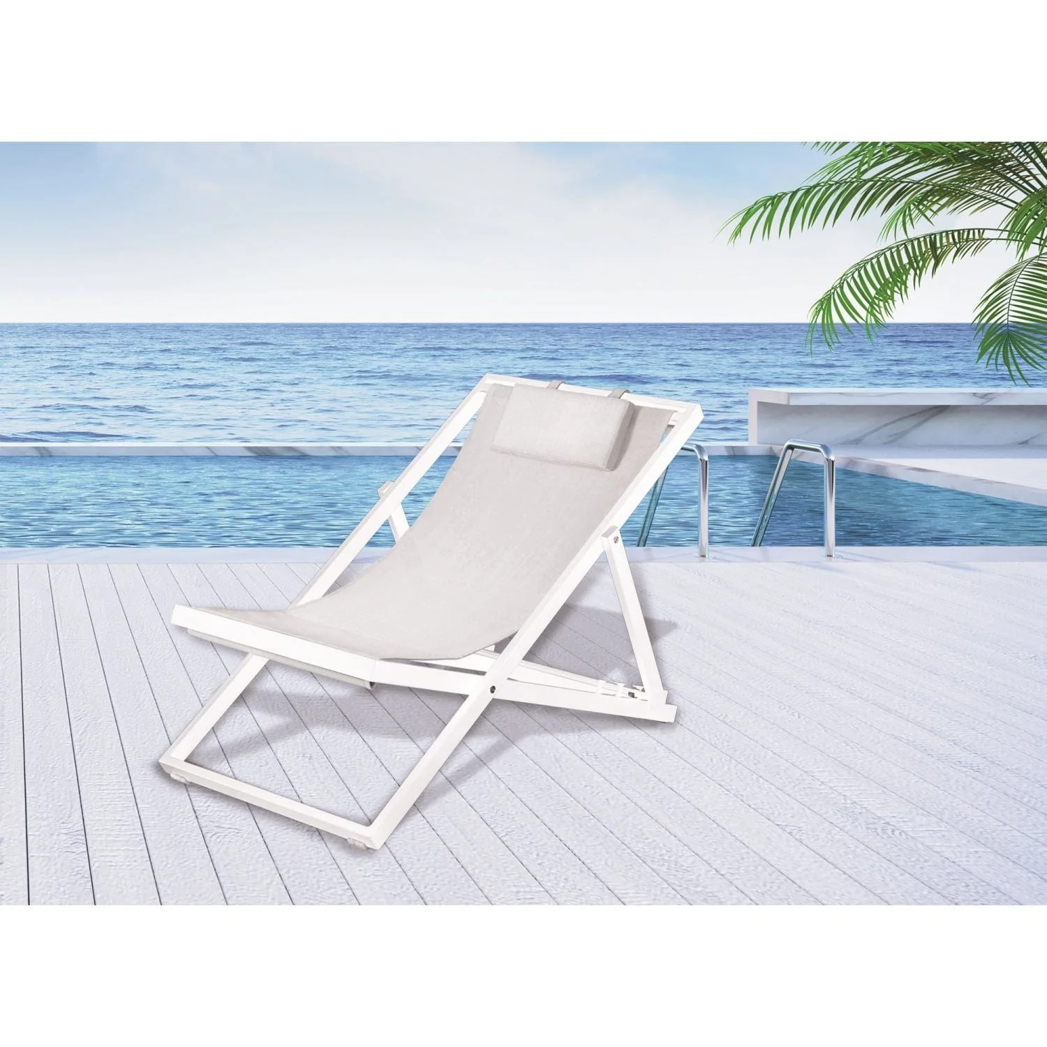 DuraMax | Newport Lounger White - Image 3