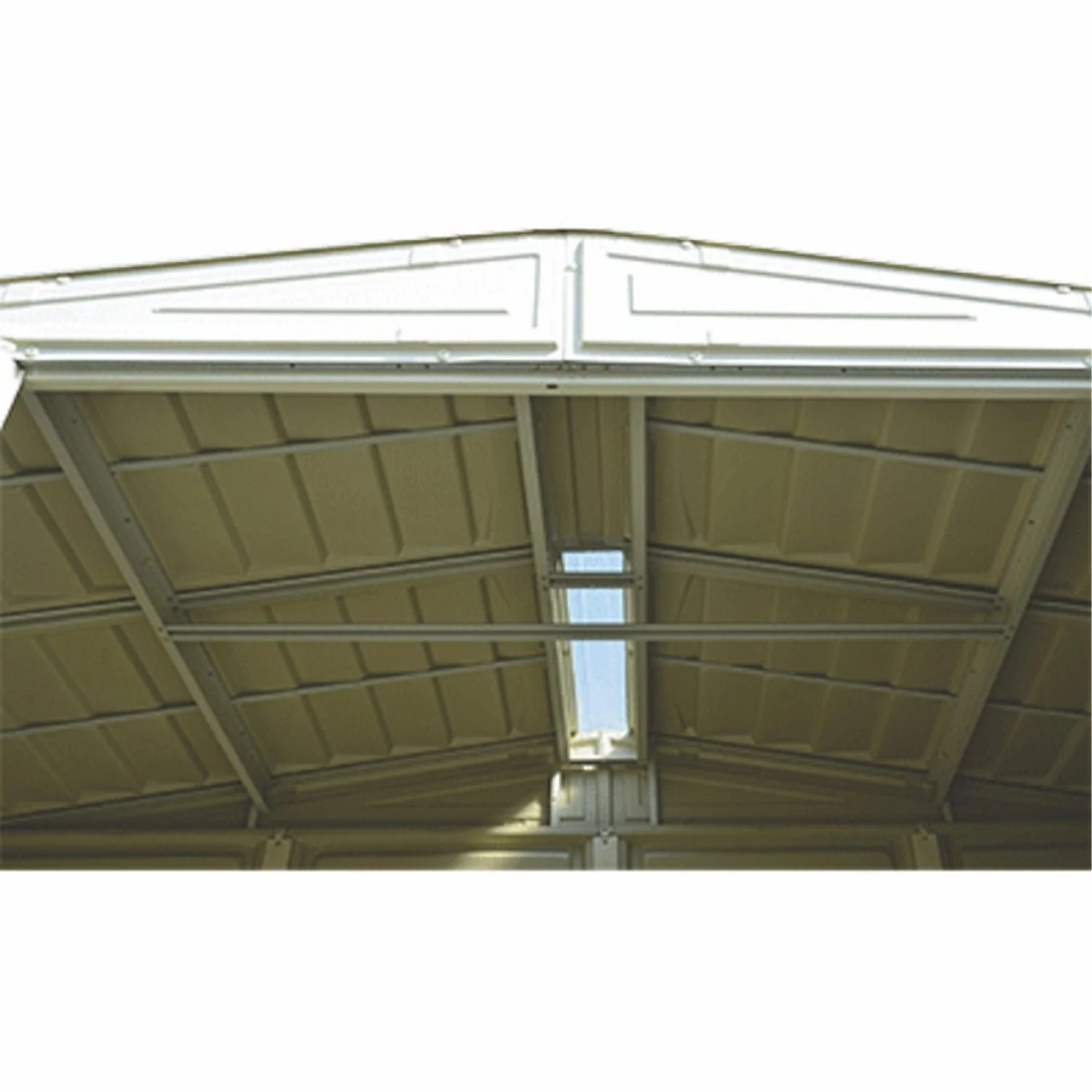 DuraMax | Woodbridge 10.5x5x7 Ft Vinyl Plastic Storage Shed with Foundation Frame - Image 12