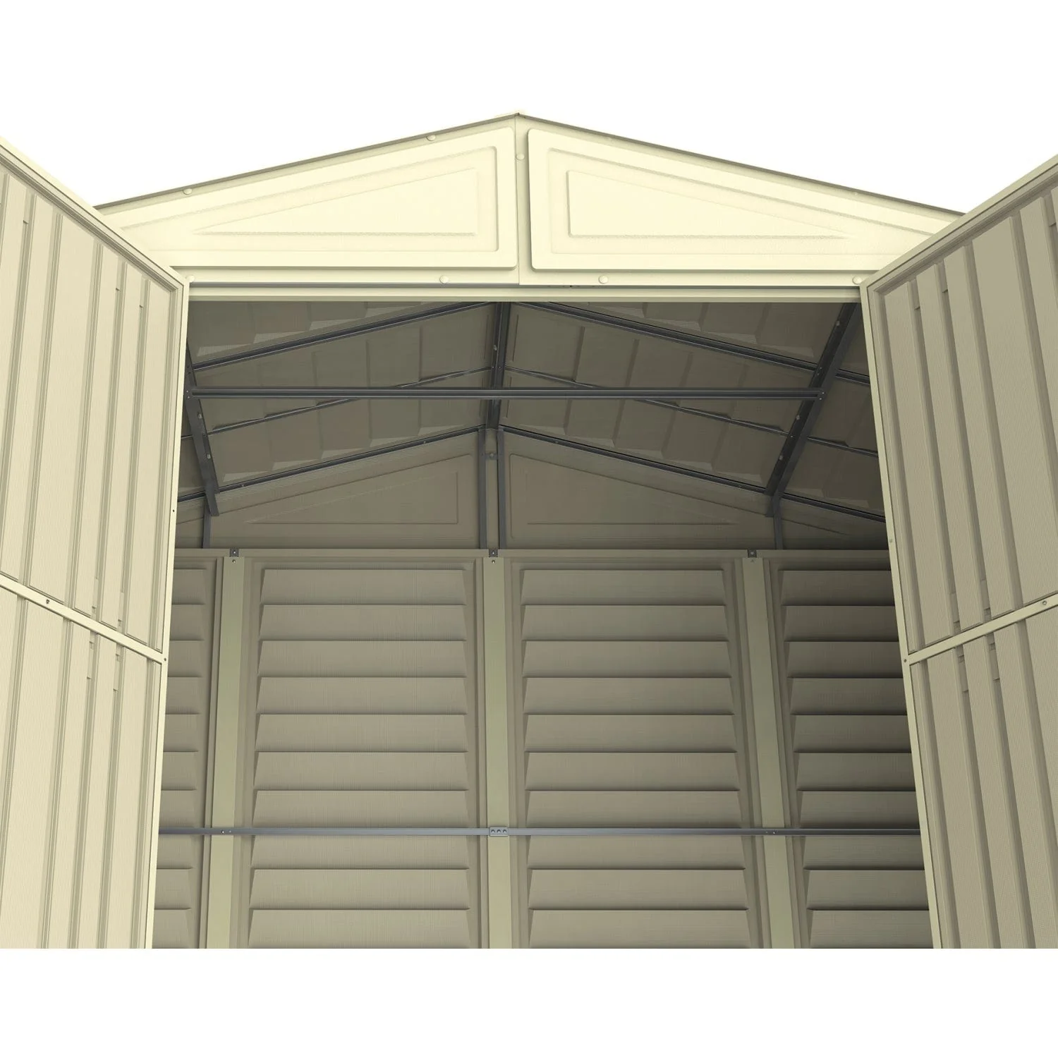 DuraMax | Woodbridge 10.5x5x7 Ft Vinyl Plastic Storage Shed with Foundation Frame - Image 16