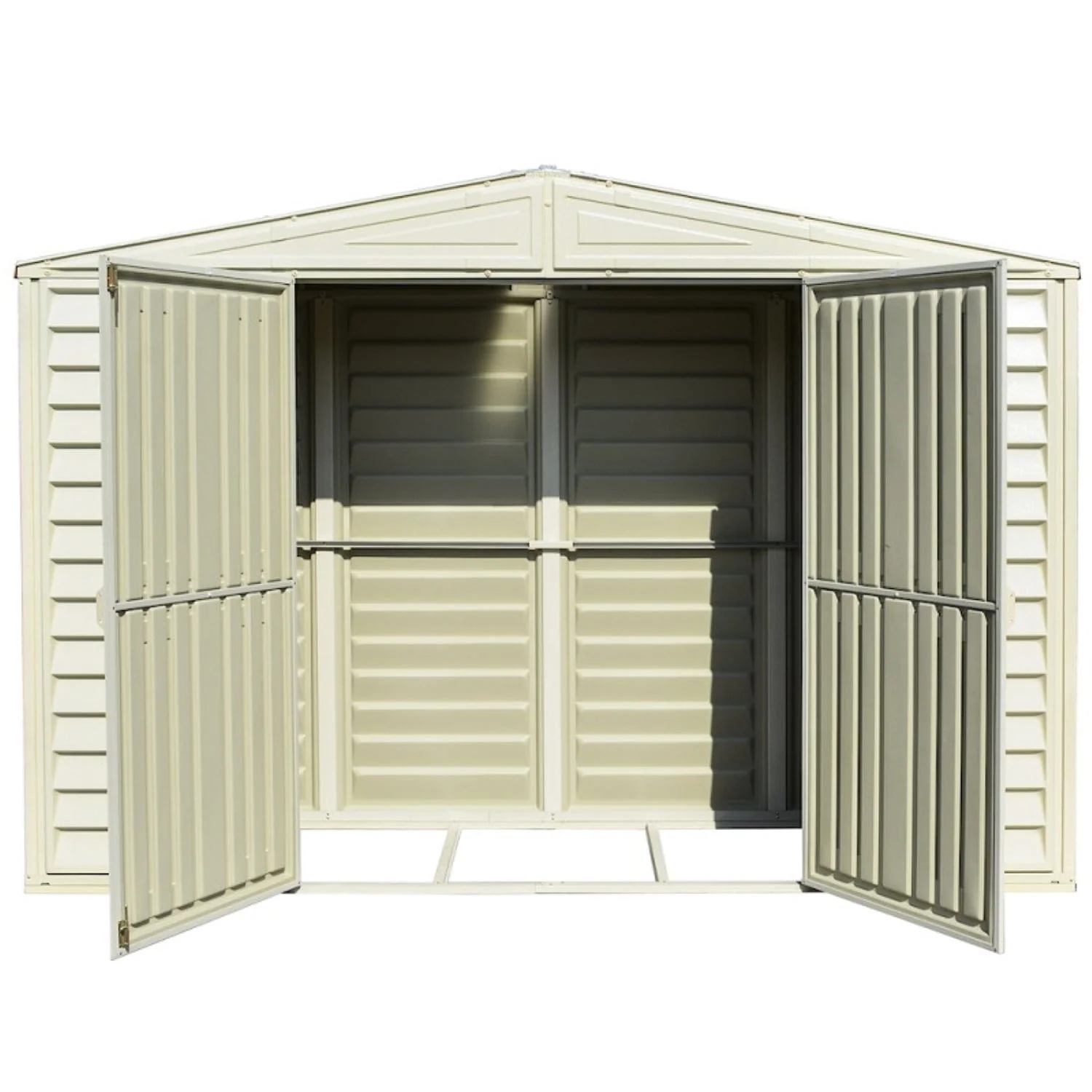 DuraMax | Woodbridge 10.5x5x7 Ft Vinyl Plastic Storage Shed with Foundation Frame - Image 4