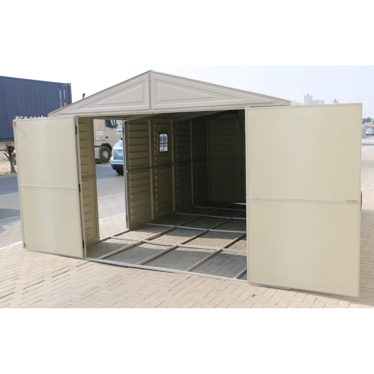 DuraMax | Woodbridge 10 ft 6 in Wide Vinyl Plastic Standalone Garage or Storage Building With Foundation Kit - Image 15