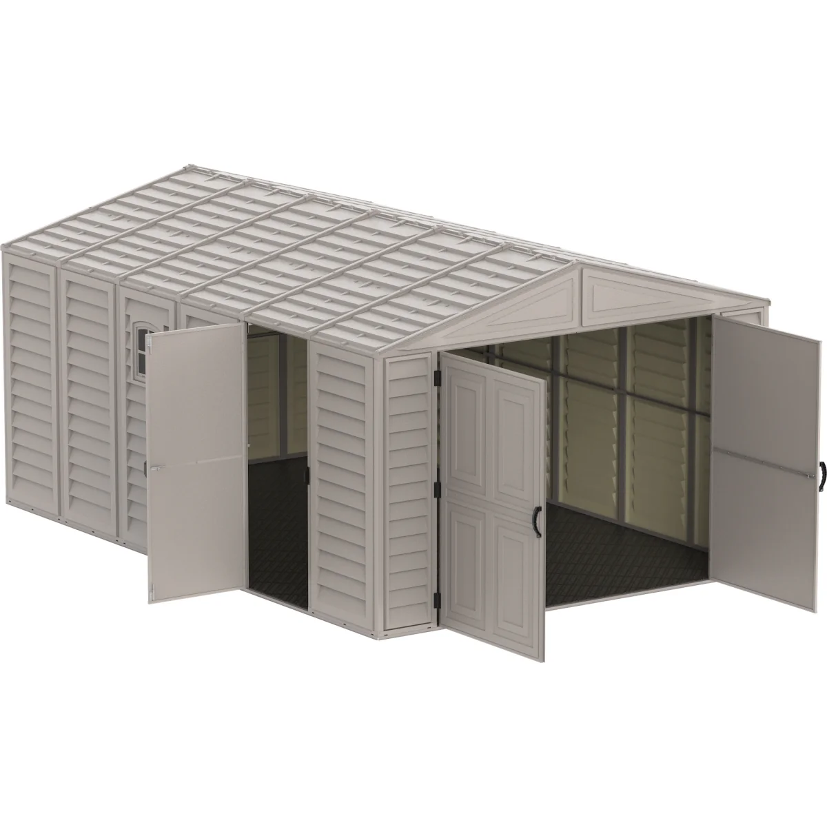 DuraMax | Woodbridge 10 ft 6 in Wide Vinyl Plastic Standalone Garage or Storage Building With Foundation Kit - Image 7