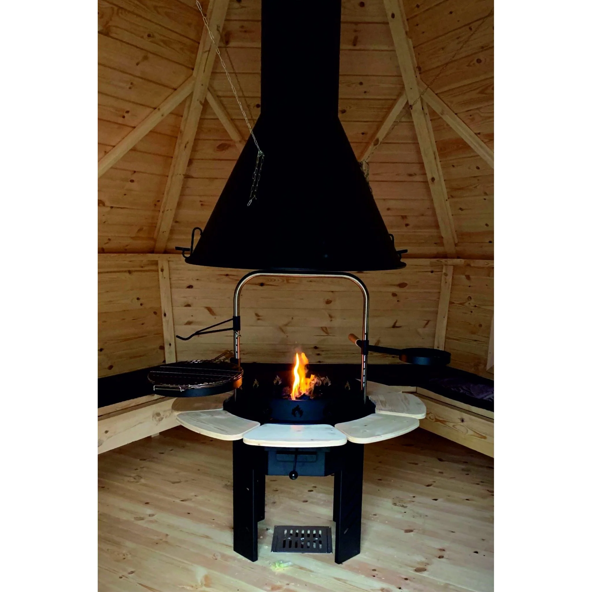 Exaco | Luxe Grill for 250 sq. ft. Scandinavian Pine Hunter's Grill Cabin - Image 5
