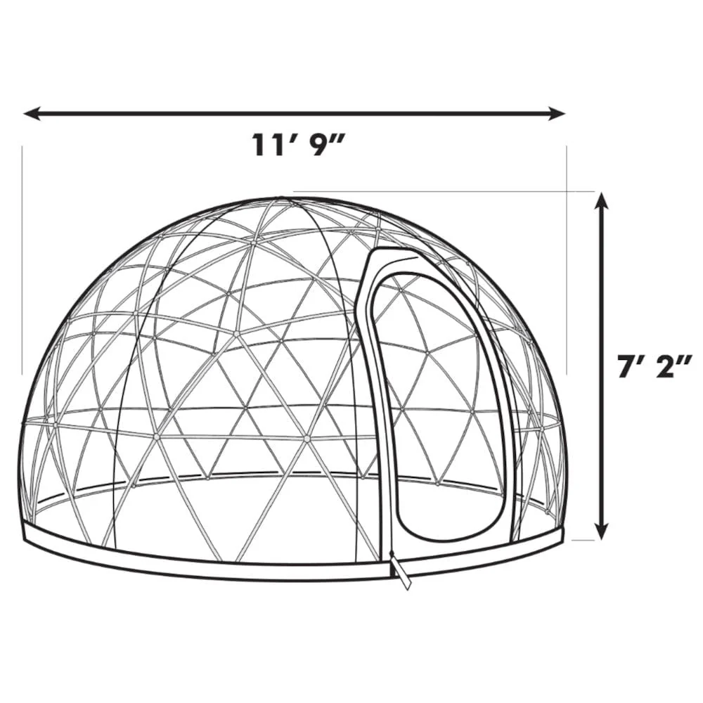 Garden Igloo | Dome, PVC, 11'9"W, 7'2"H - Outdoor Dining, Play Area for Children, Stylish Conservatory, Greenhouse, Gazebo - Image 15
