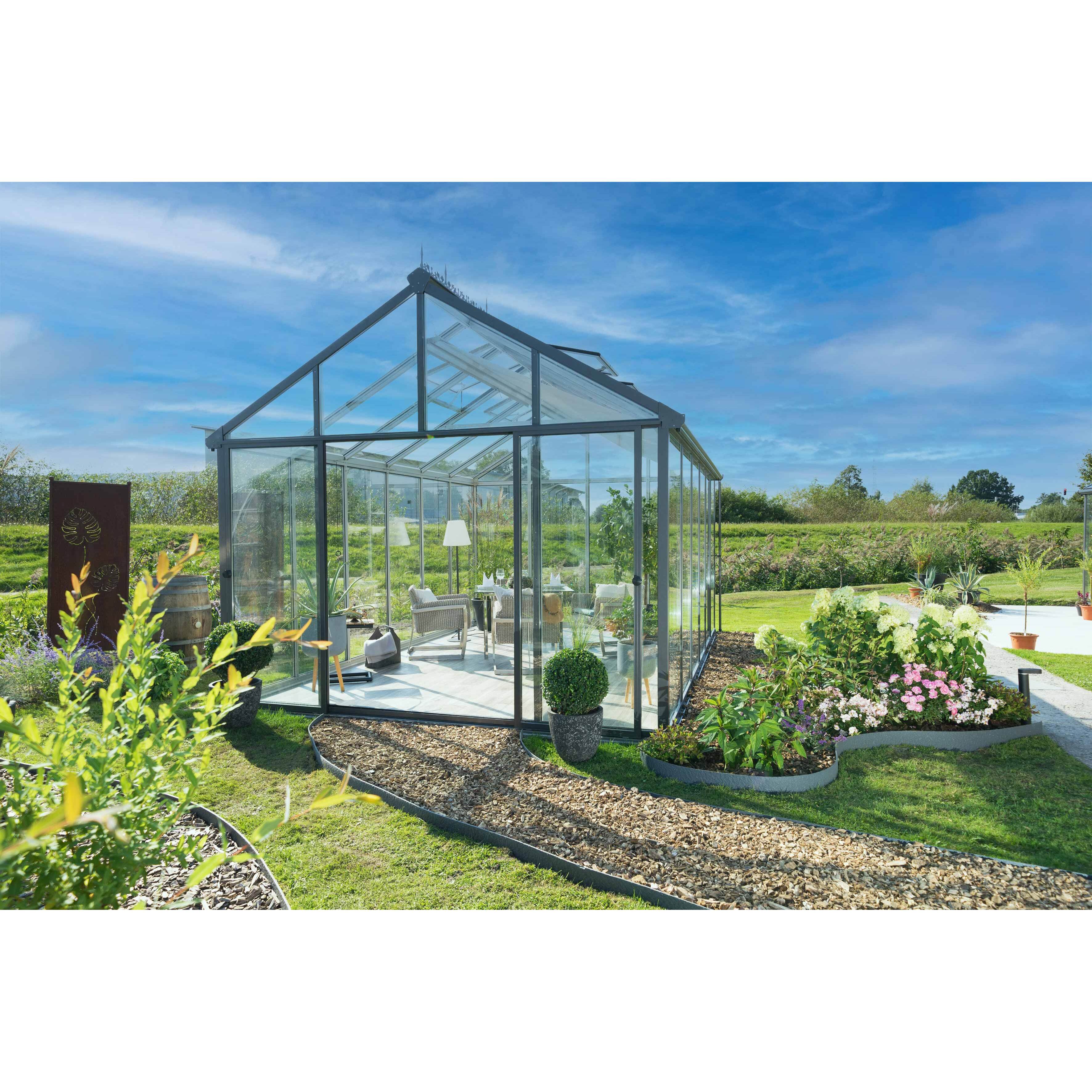 Hoklartherm | 11.5 ft wide 10.5 ft tall Livingten Double-Pane Insulated Glass Greenhouse Kit With 22mm ISO Safety Glass Glazing, three sizes - Image 4