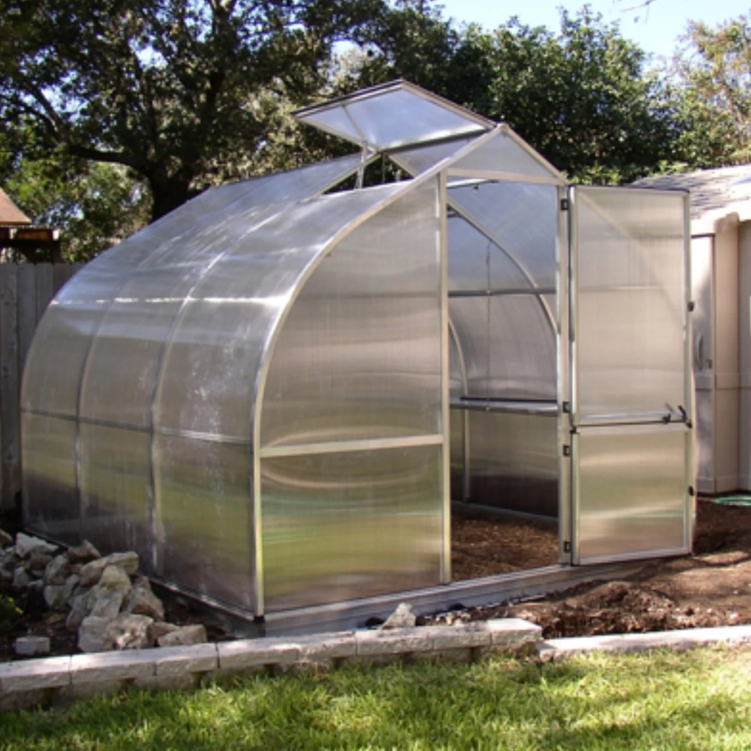Hoklartherm | 7ft 8in x 10ft 6in x 7ft 1in Riga 3S Hobby Greenhouse Kit With 8mm Twin-wall Polycarbonate Glazing - Image 7