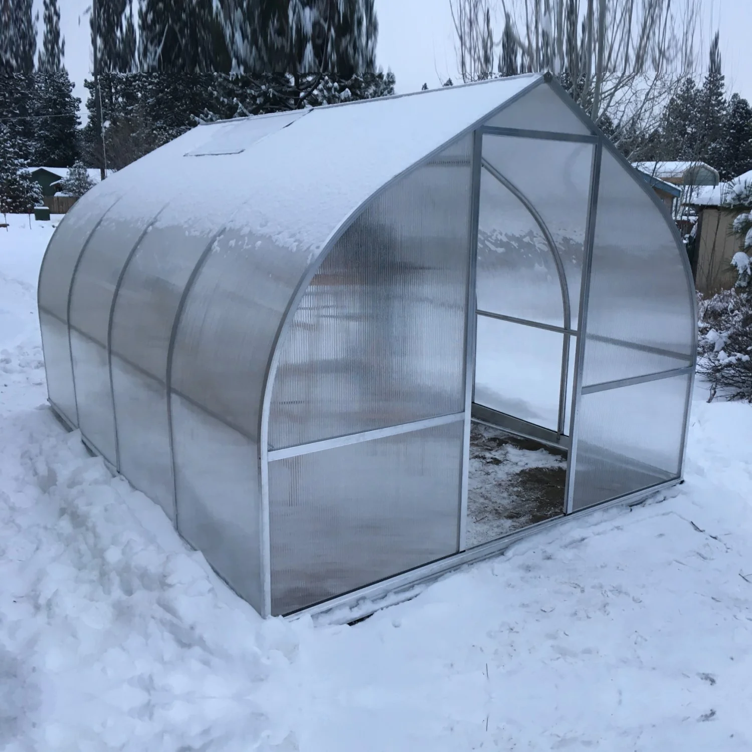 Hoklartherm | 7ft 8in x 14ft x 7ft 1in Riga 4S Hobby Greenhouse Kit With 8mm Twin-wall Polycarbonate Glazing - Image 5