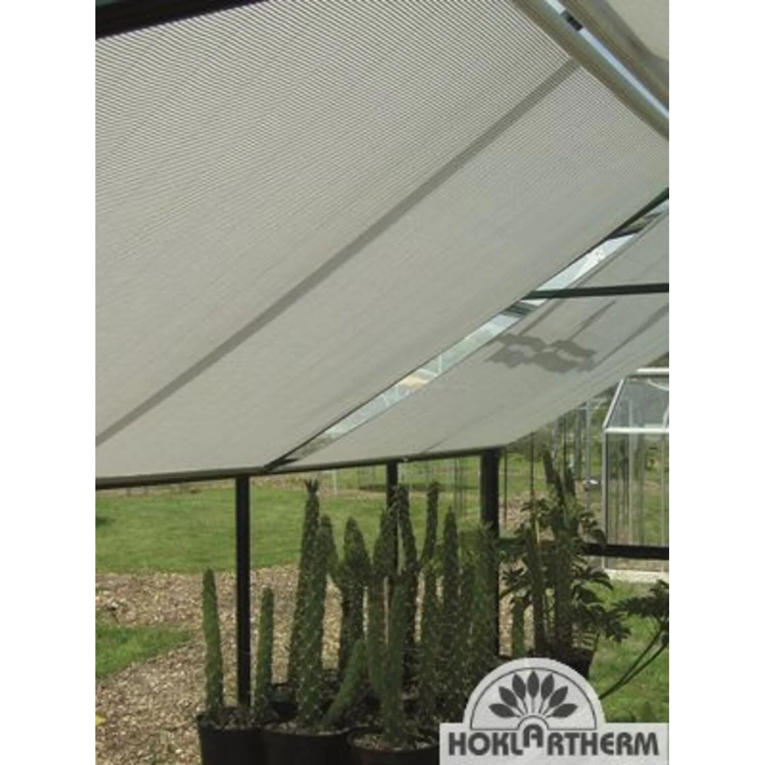 Hoklartherm | Retractable Roller Shade Cloth Curtains for Greenhouses 8ft long in 6 widths, White Aluminized - Image 3