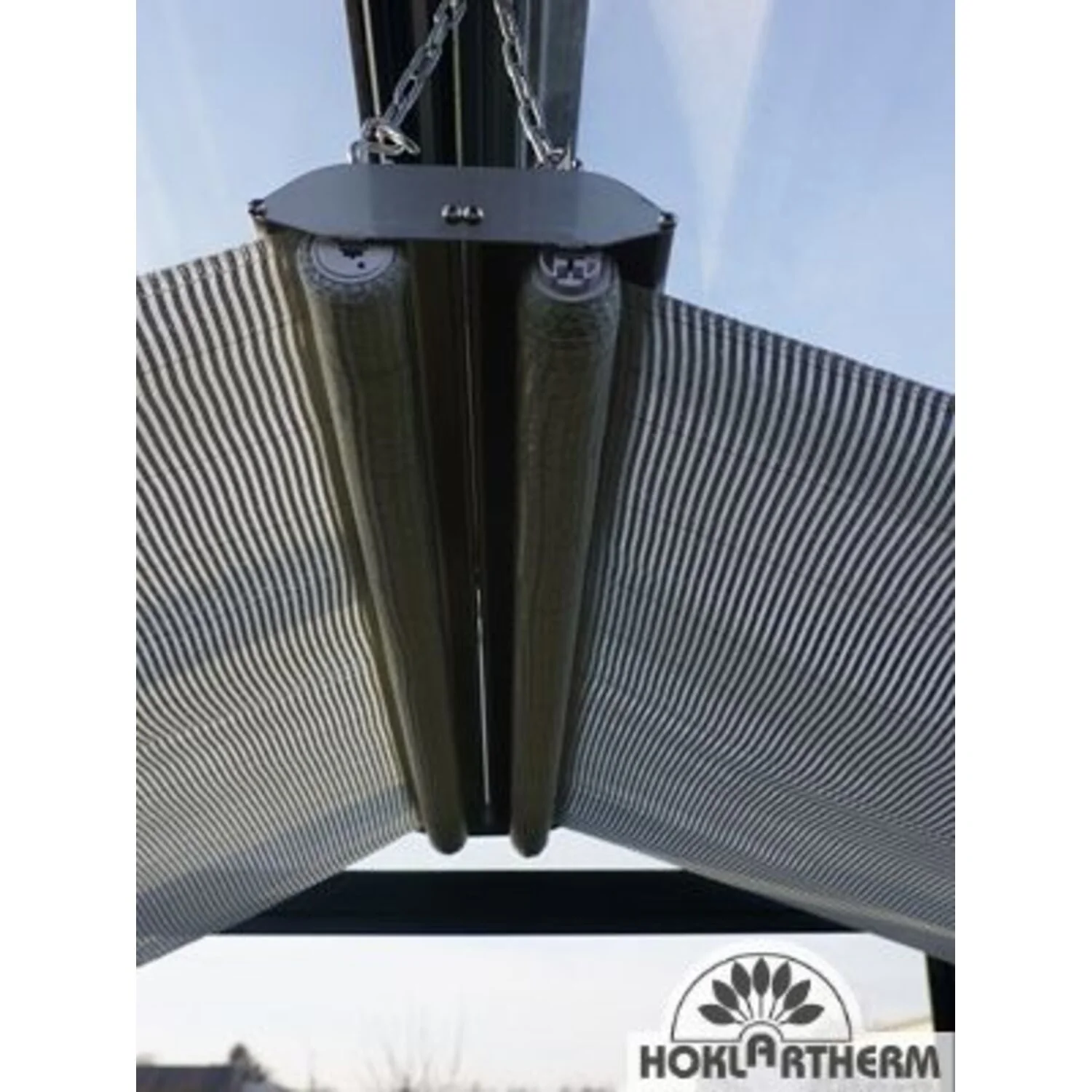 Hoklartherm | Retractable Roller Shade Cloth Curtains for Greenhouses 8ft long in 6 widths, White Aluminized - Image 4