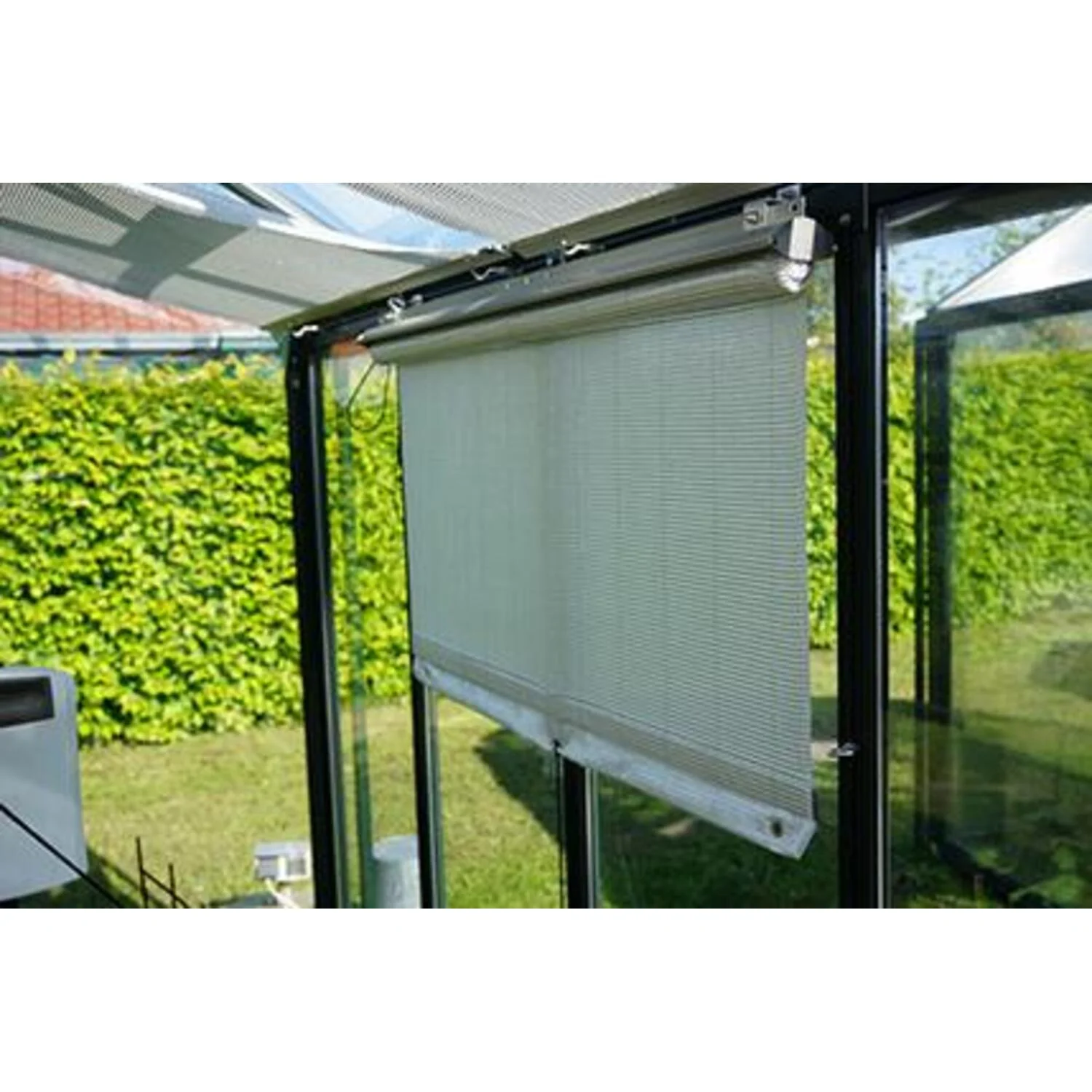 Hoklartherm | Retractable Roller Shade Cloth Curtains for Greenhouses 8ft long in 6 widths, White Aluminized - Image 8