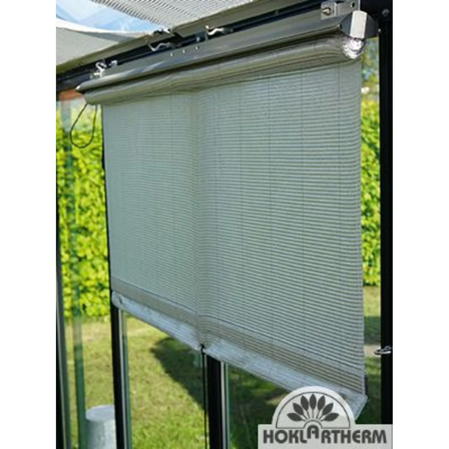 Hoklartherm | Retractable Roller Shade Cloth Curtains for Greenhouses 8ft long in 6 widths, White Aluminized - Image 9