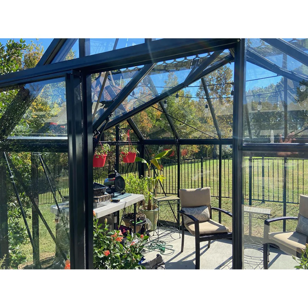 Janssens | 10x13x8 ft Junior Orangerie Glass Greenhouse Kit With 4mm Tempered Glass Glazing - Image 14