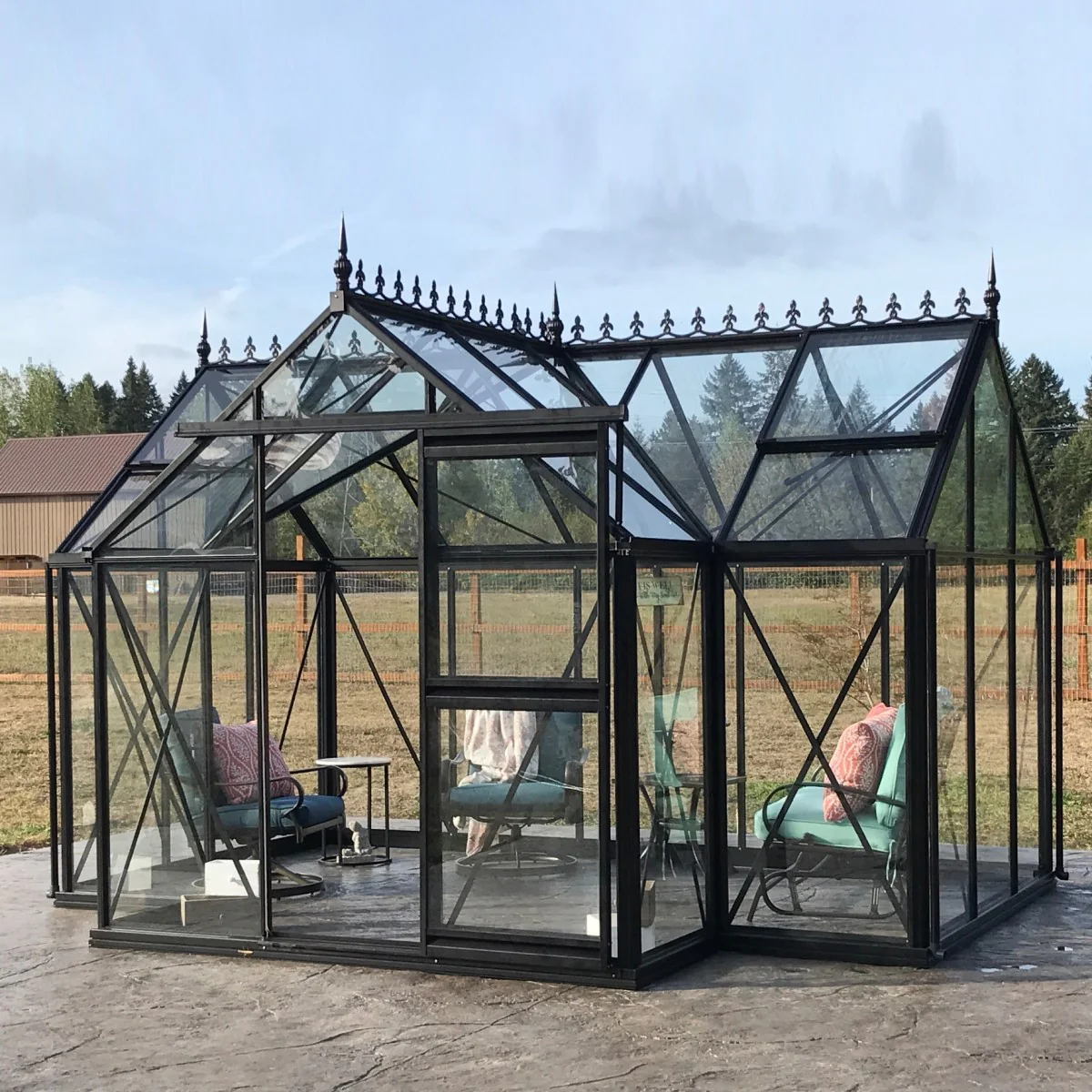 Janssens | 10x13x8 ft Junior Orangerie Glass Greenhouse Kit With 4mm Tempered Glass Glazing - Image 4