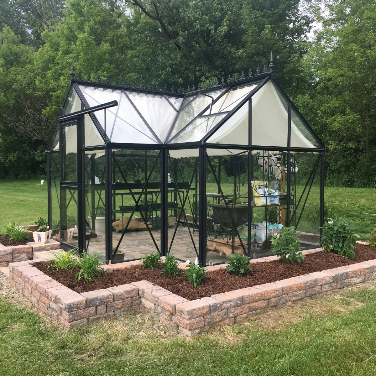 Janssens | 10x13x8 ft Junior Orangerie Glass Greenhouse Kit With 4mm Tempered Glass Glazing - Image 5