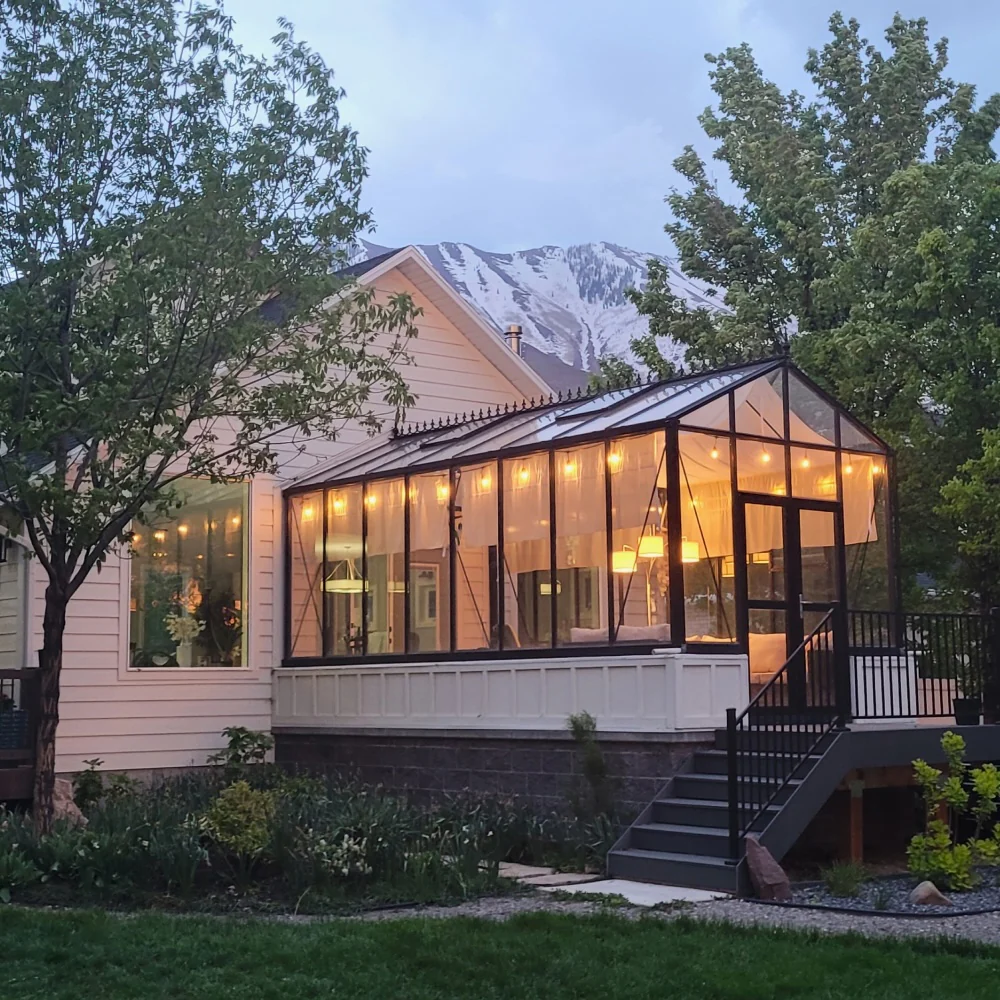 Janssens | 10x15 ft EOS Wall-Mounted Glass Greenhouse/Sunroom Kit With 4mm Tempered Glass - Image 5
