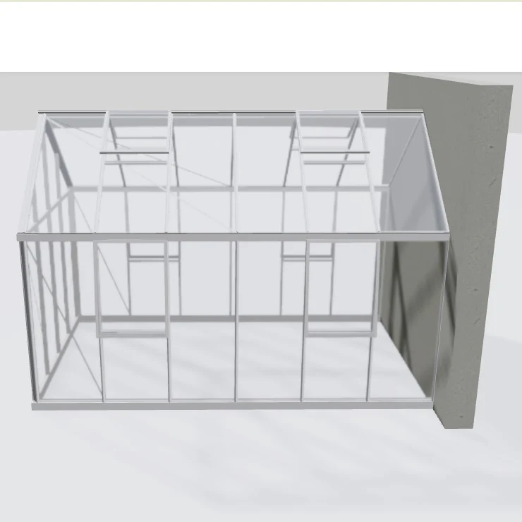 Janssens | 10x15 ft EOS Wall-Mounted Glass Greenhouse/Sunroom Kit With 4mm Tempered Glass - Image 6