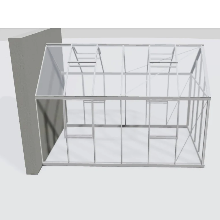 Janssens | 10x15 ft EOS Wall-Mounted Glass Greenhouse/Sunroom Kit With 4mm Tempered Glass - Image 7