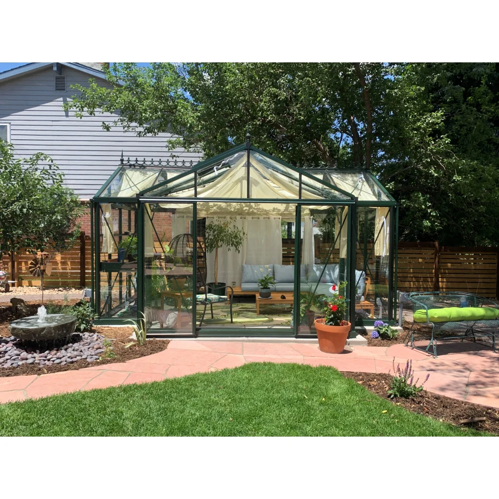 Janssens | 13x16x9 ft Royal Orangerie Glass Greenhouse Kit With 4mm Tempered Glass Glazing - Image 14