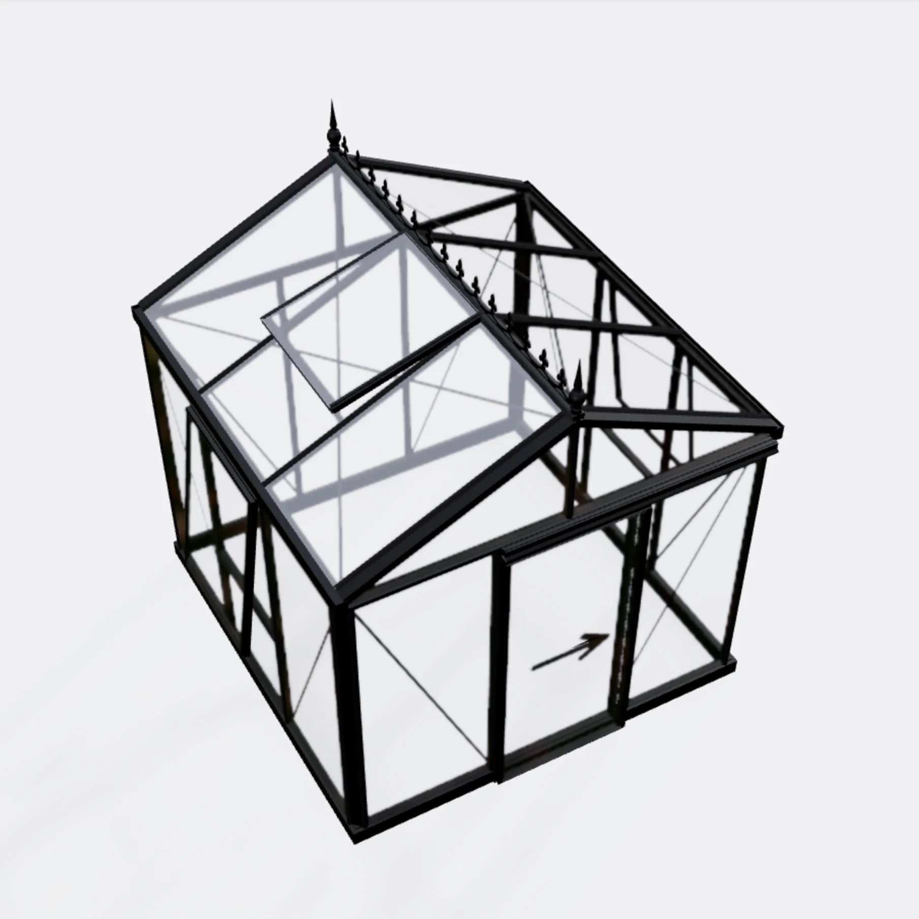 Janssens | 8x8 ft Helios Junior Victorian Glass Greenhouse Kit With 4mm Tempered Glass Glazing - Image 3