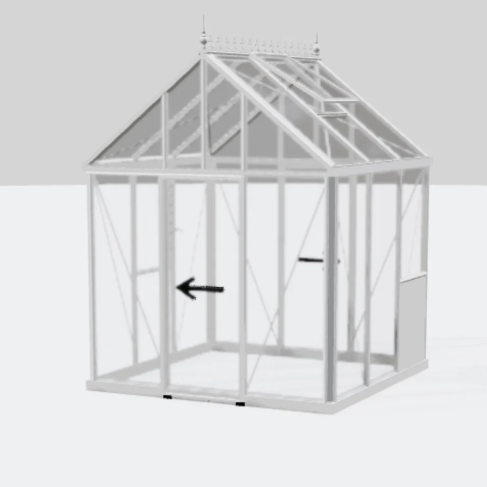 Janssens | 8x8 ft EOS Glass Greenhouse Kit With 4mm Tempered Glass Glazing - Image 3