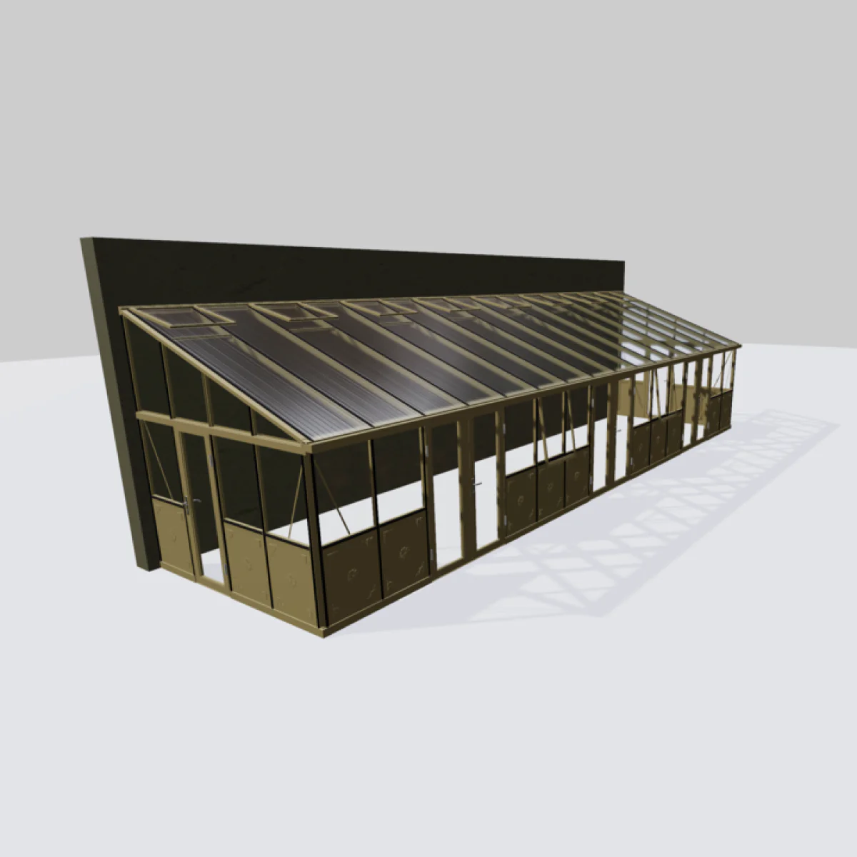 Janssens | Arcadia Lean-To Glass Greenhouse/Sunroom with 4mm Tempered Glass / 10mm Heat Block Glazing (Custom GHV398/JPL688) - Image 5