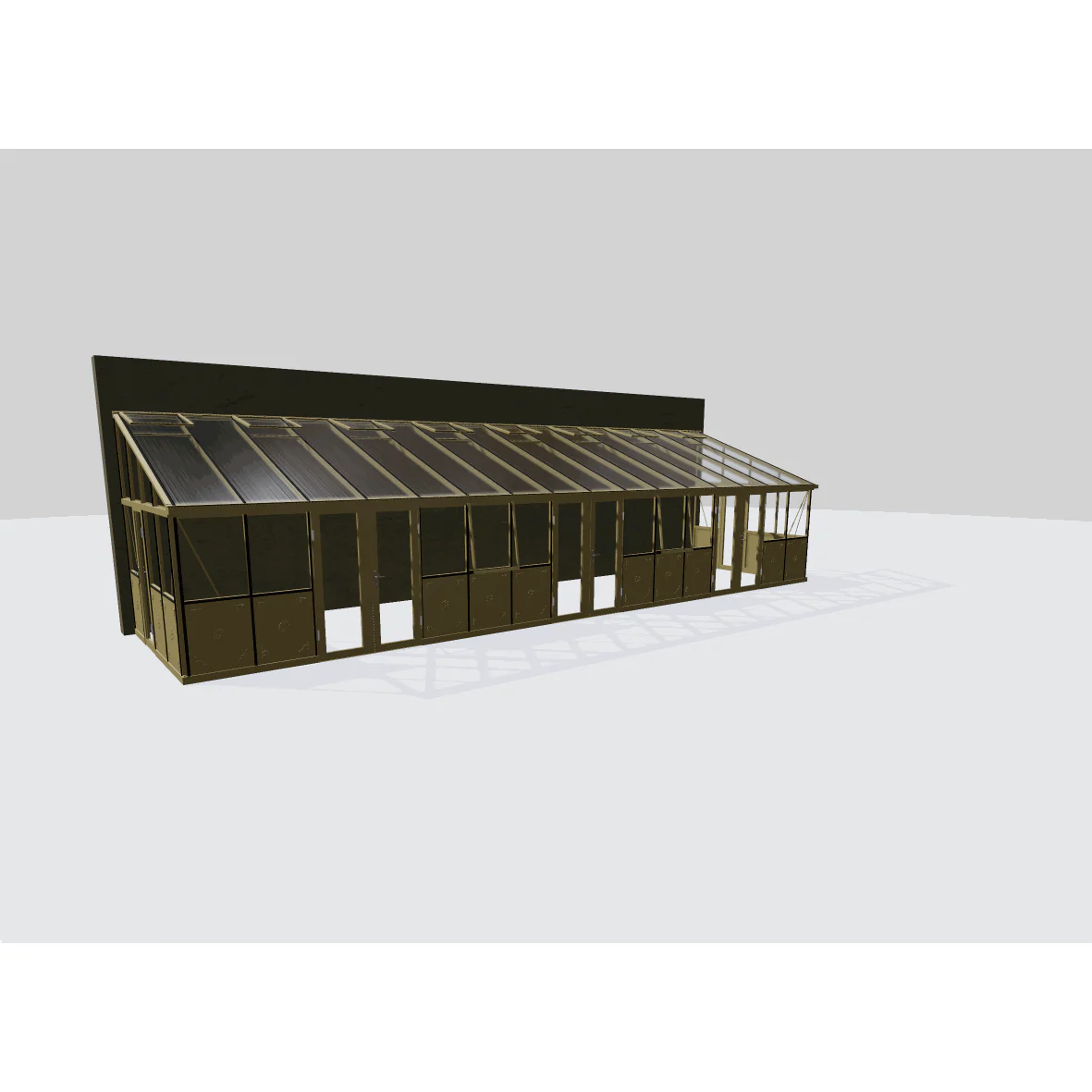 Janssens | Arcadia Lean-To Glass Greenhouse/Sunroom with 4mm Tempered Glass / 10mm Heat Block Glazing (Custom GHV398/JPL688) - Image 9