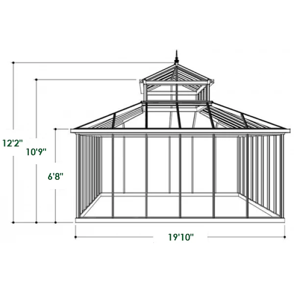 Janssens | Cathedral Victorian Glass Greenhouse Kit With 4mm Tempered Glass Glazing - Image 10