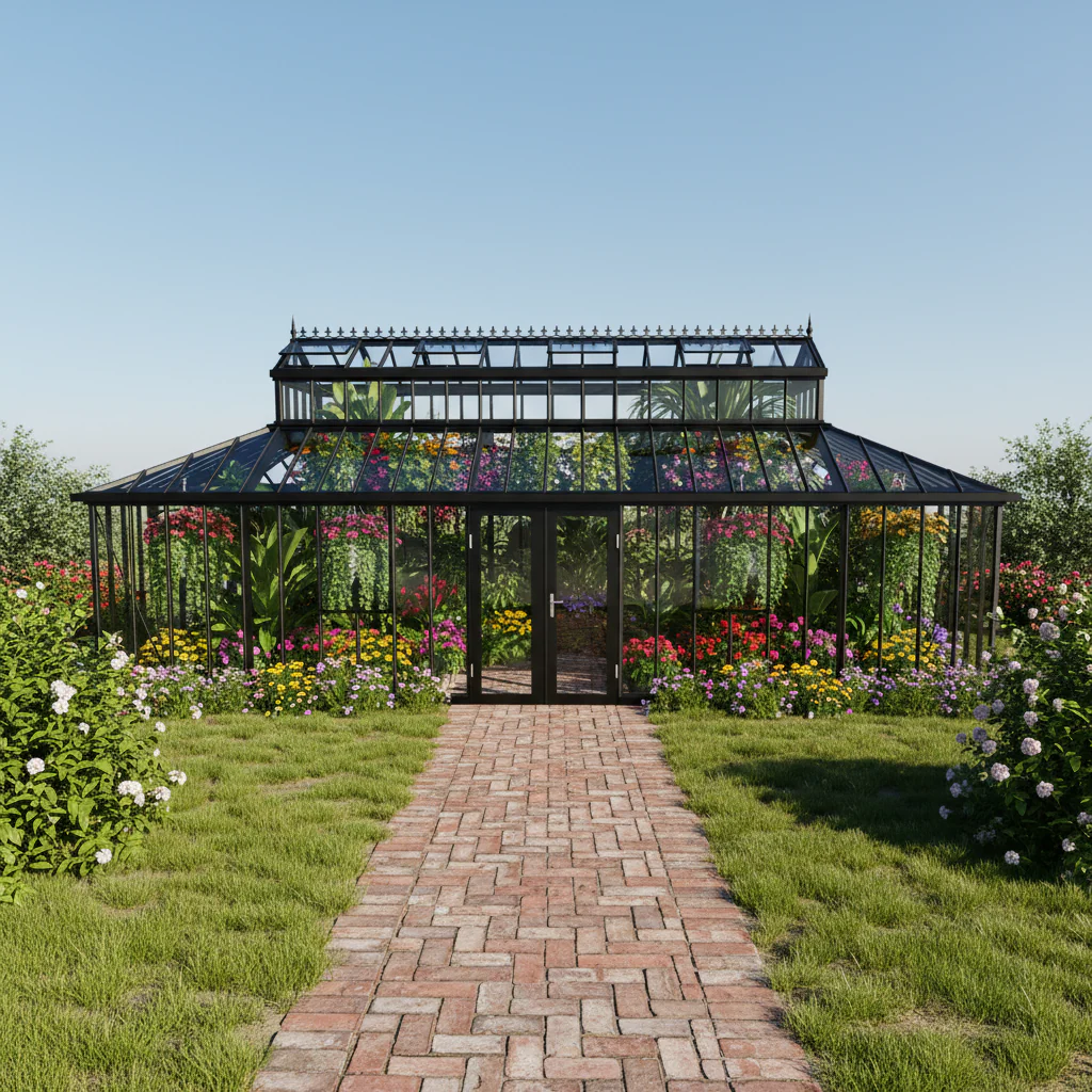 Janssens | Cathedral Victorian Glass Greenhouse Kit with 4mm Tempered Glass Glazing (Custom LUR811/REP733) - Image 8