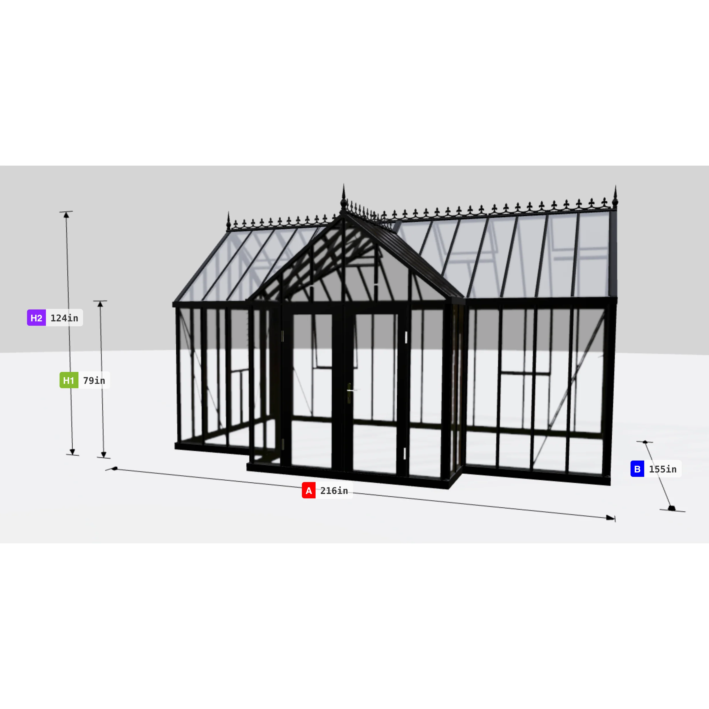 Janssens | EOS Royal T Victorian Glass Greenhouse Kit With 4mm Narrow Tempered Glass Glazing - Image 26