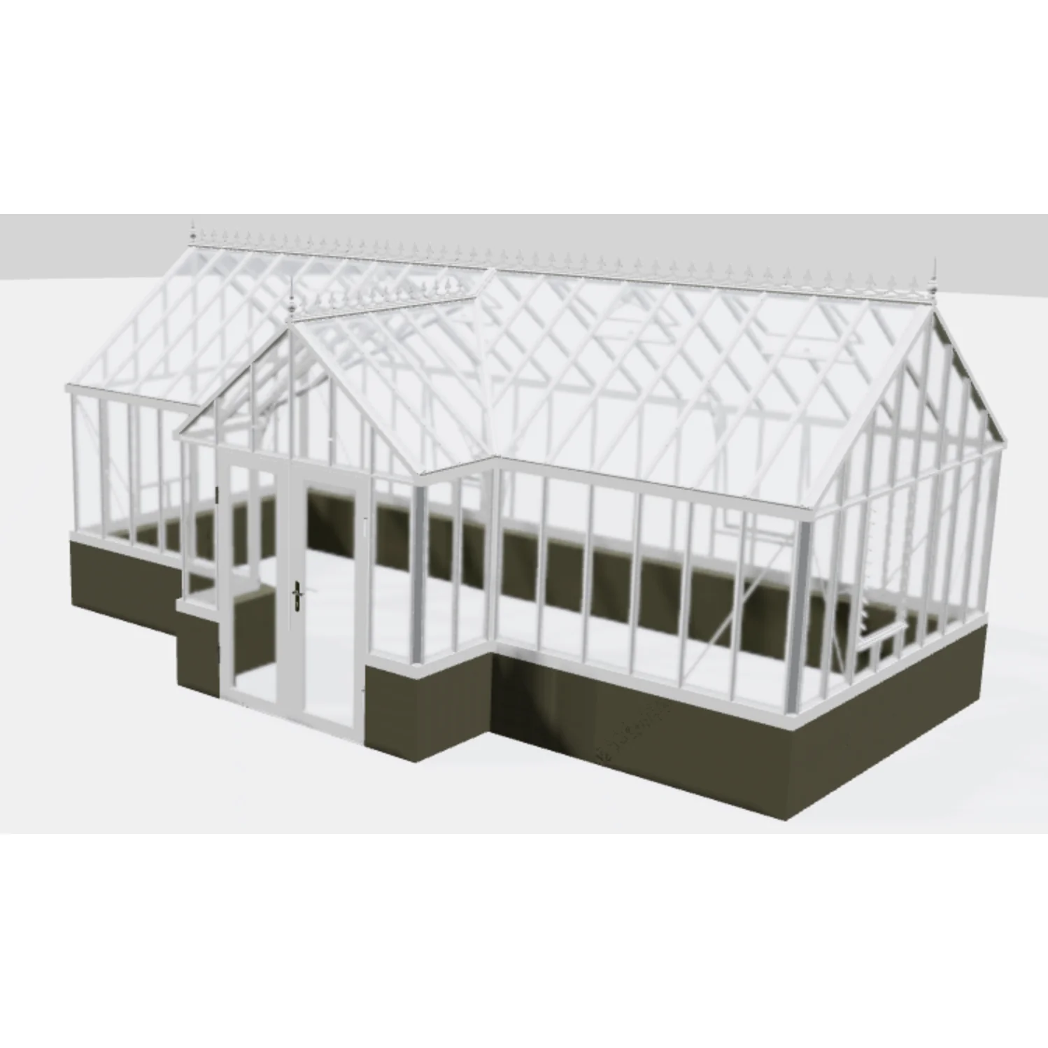 Janssens | EOS Royal T Victorian Glass Greenhouse Kit With 4mm Narrow Tempered Glass Glazing - Image 3