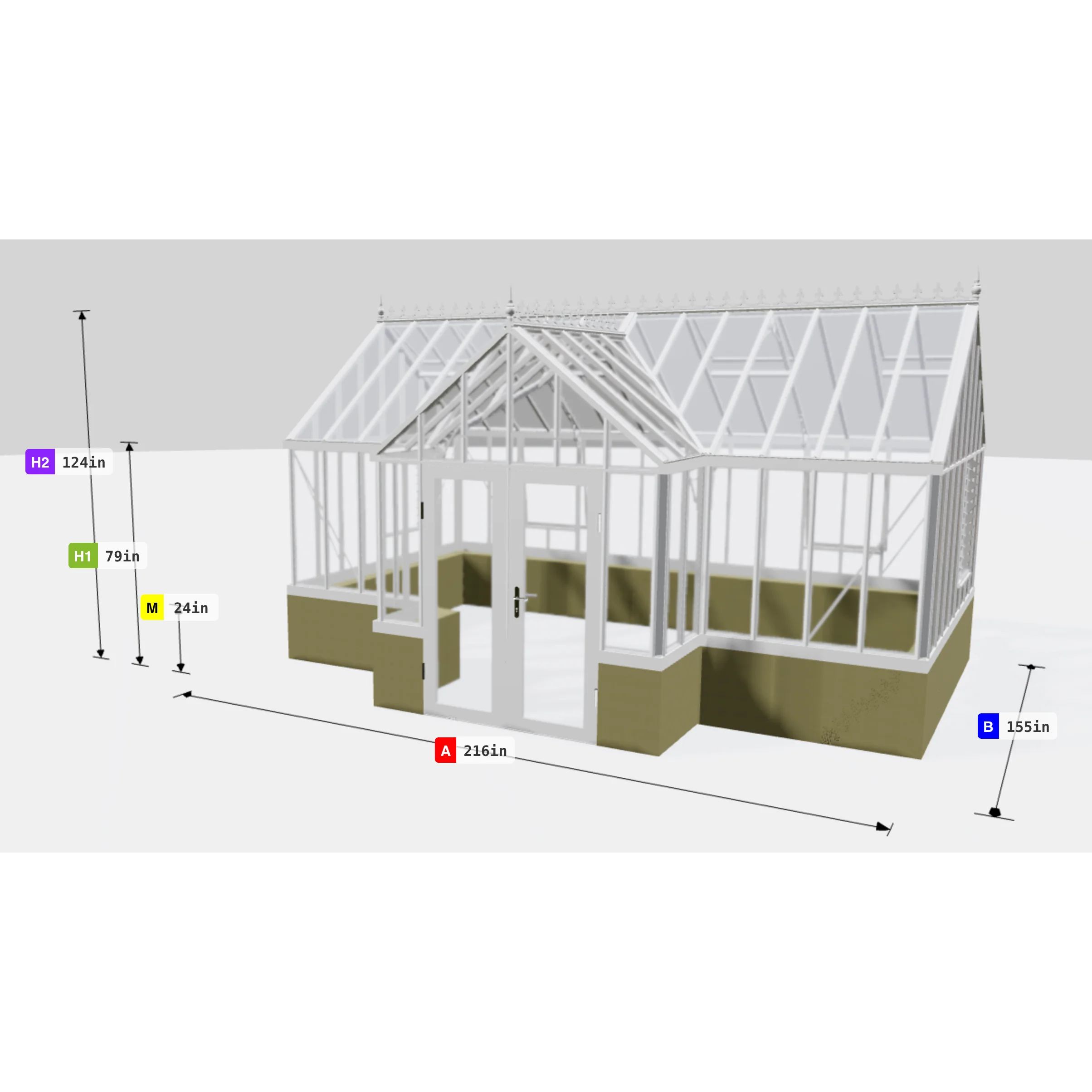 Janssens | EOS Royal T Victorian Glass Greenhouse Kit With 4mm Narrow Tempered Glass Glazing - Image 31