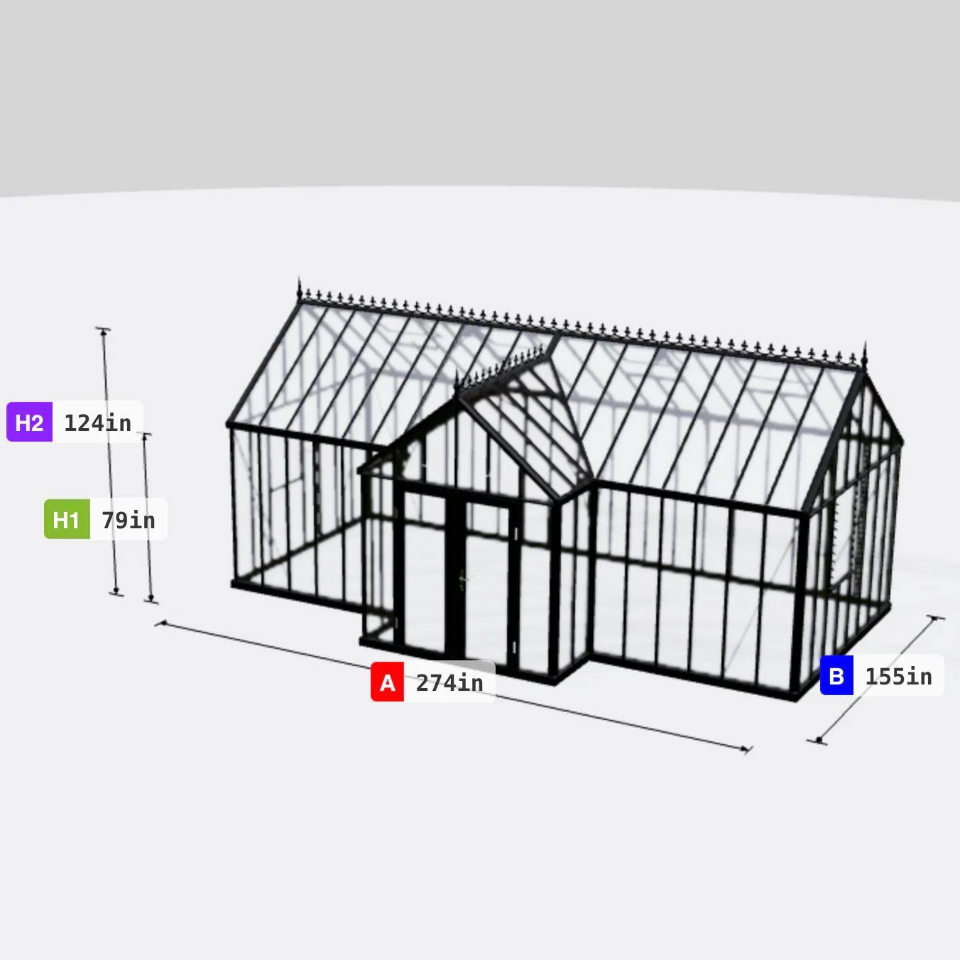 Janssens | EOS Royal T Victorian Glass Greenhouse Kit With 4mm Narrow Tempered Glass Glazing - Image 7