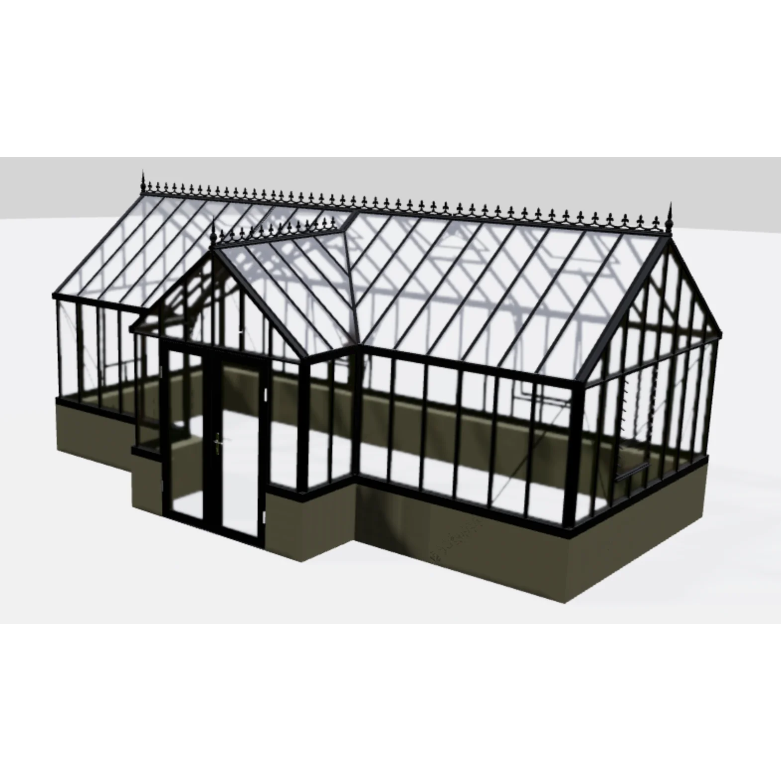 Janssens | EOS Royal T Victorian Glass Greenhouse Kit With 4mm Narrow Tempered Glass Glazing - Image 8