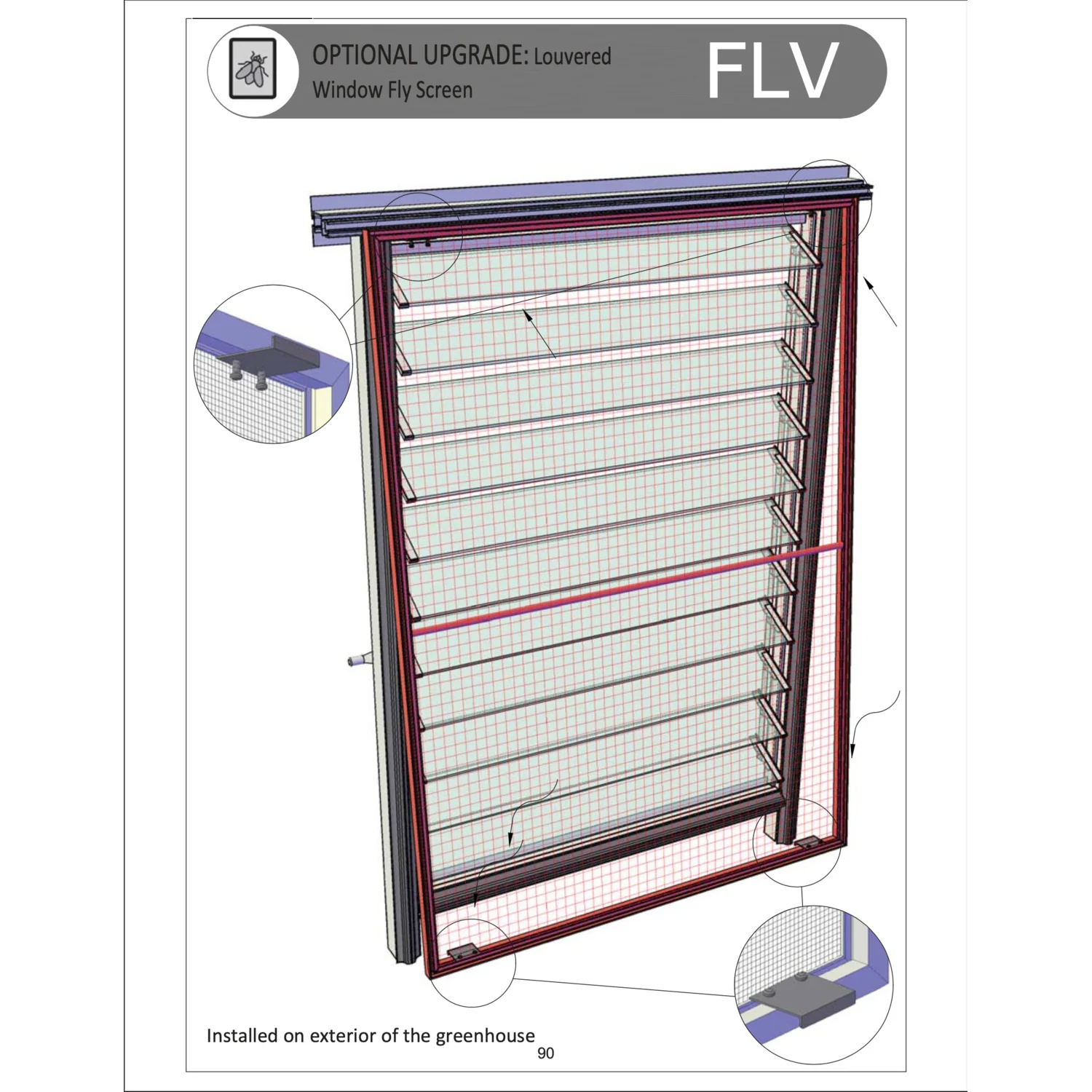 Janssens | Louvered Window Fly Screen - Image 2
