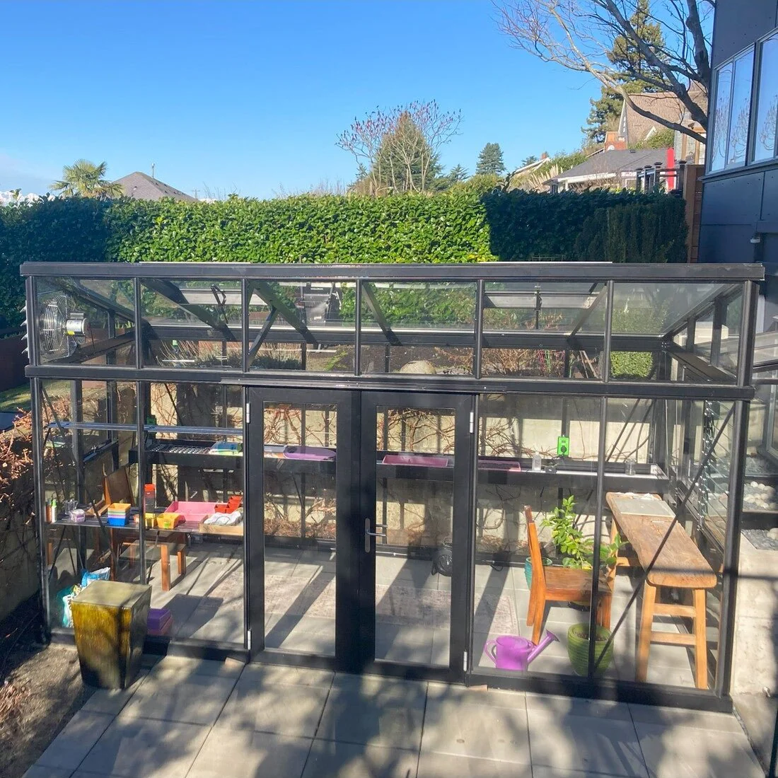 Janssens | Modern Pent Roof Glass Greenhouse Kit With 4mm Tempered Glass Glazing - Image 3