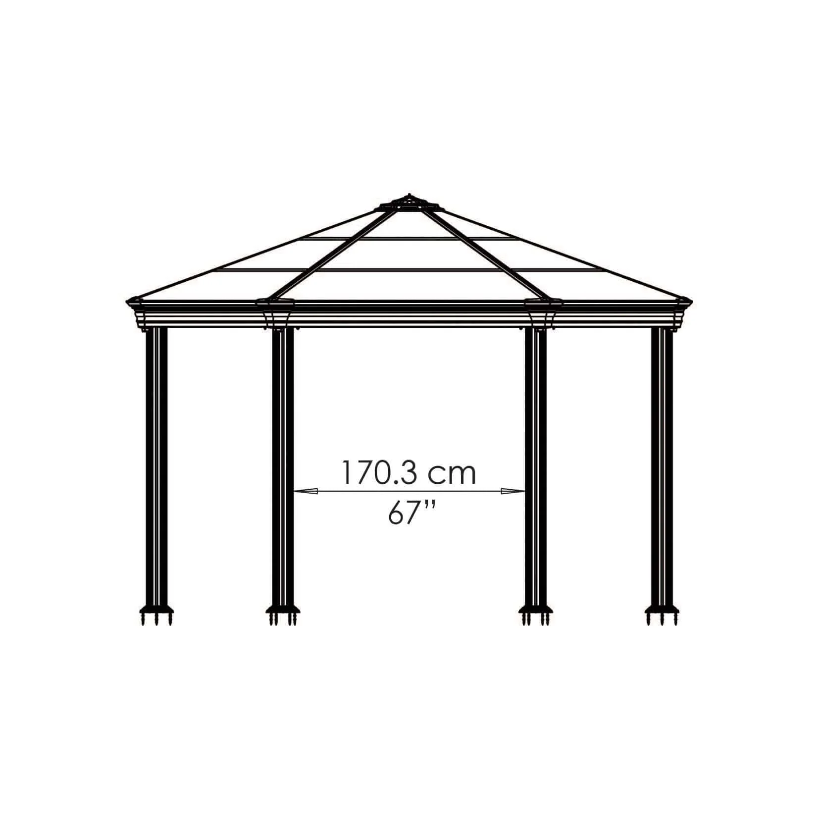 Palram - Canopia | 12x14 ft Roma Garden Gazebo - Image 10