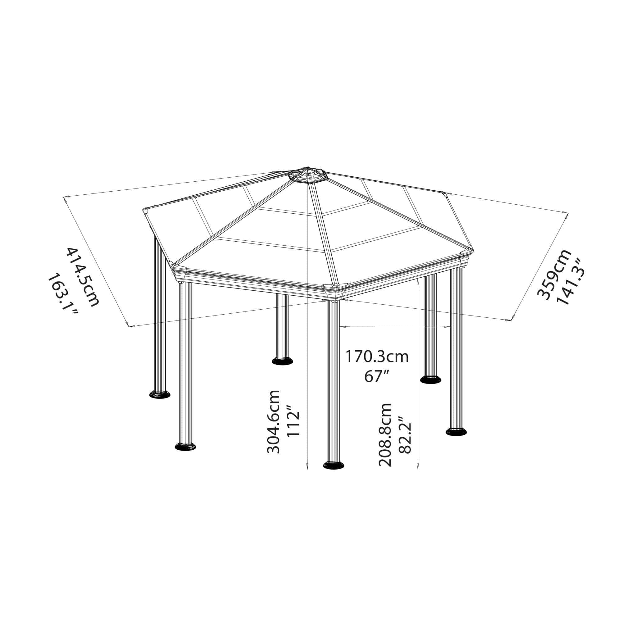 Palram - Canopia | 12x14 ft Roma Garden Gazebo - Image 8