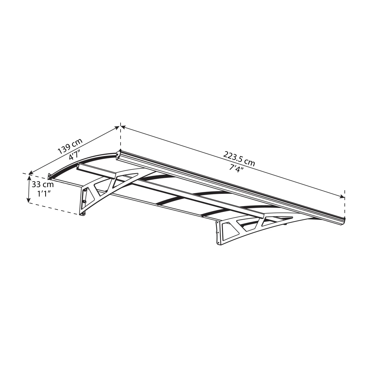 Palram - Canopia | Amsterdam Door Awning - Image 3