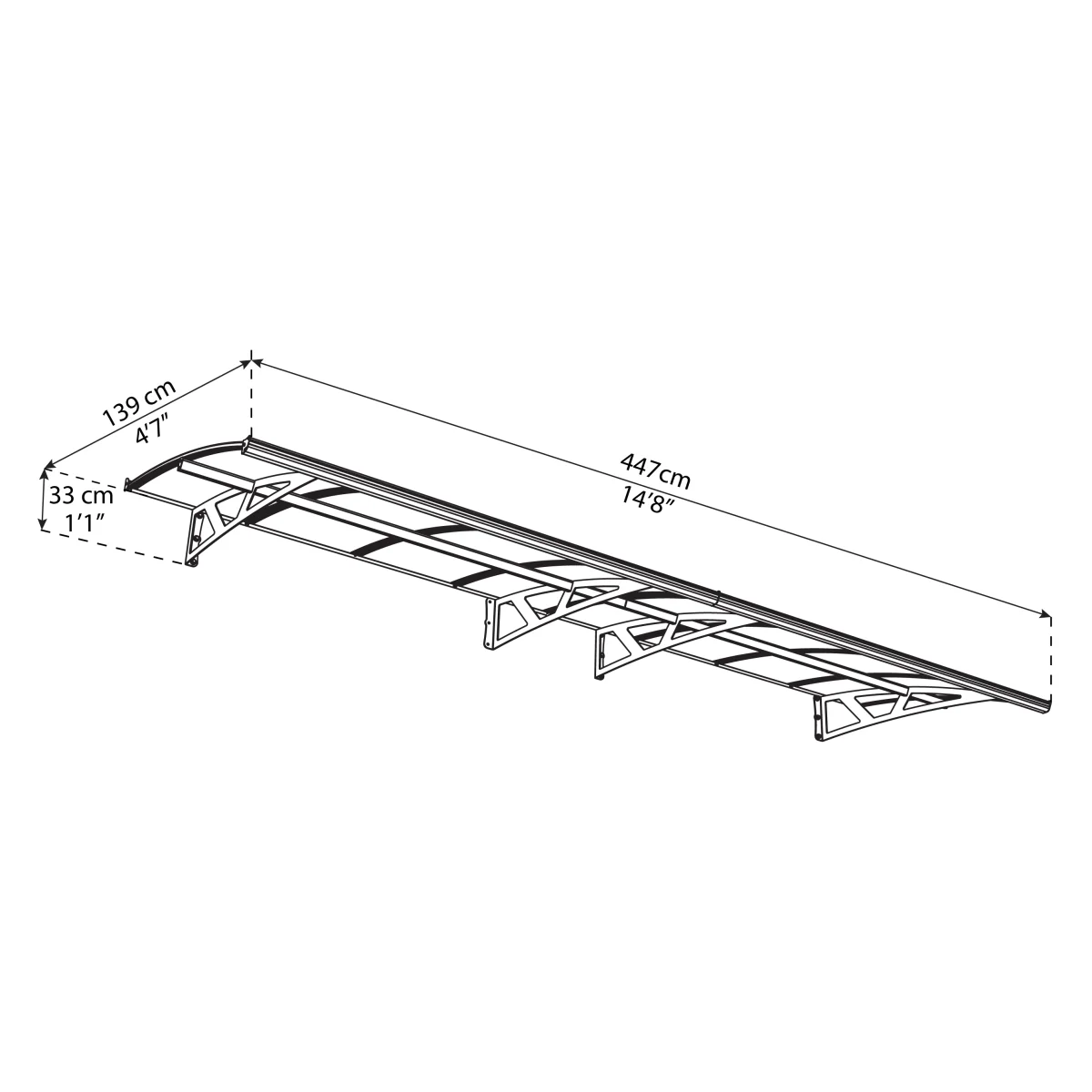 Palram - Canopia | Amsterdam Door Awning - Image 8