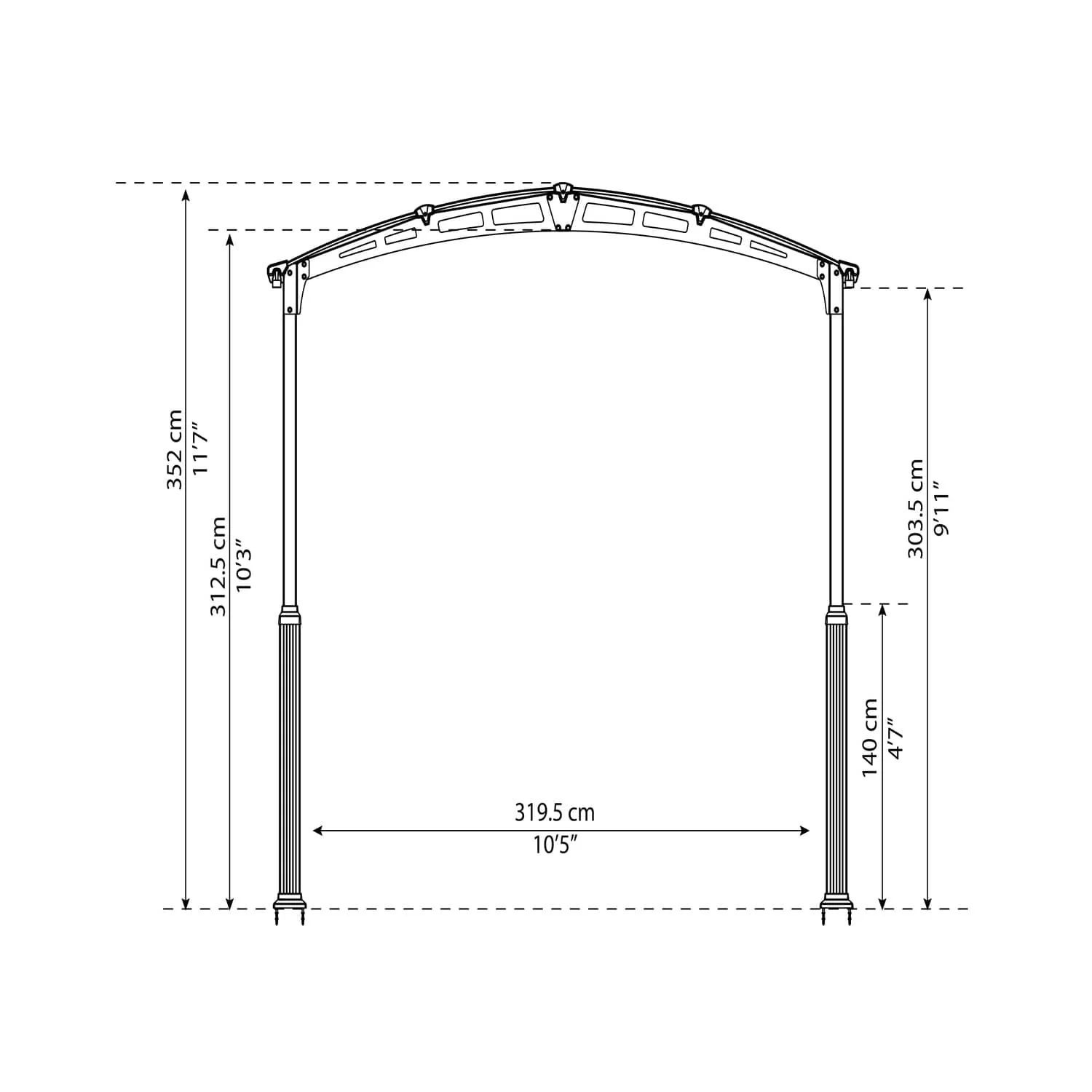 Palram - Canopia | Arcadia Alpine RV Carport 12x16x11.5 ft - Image 9