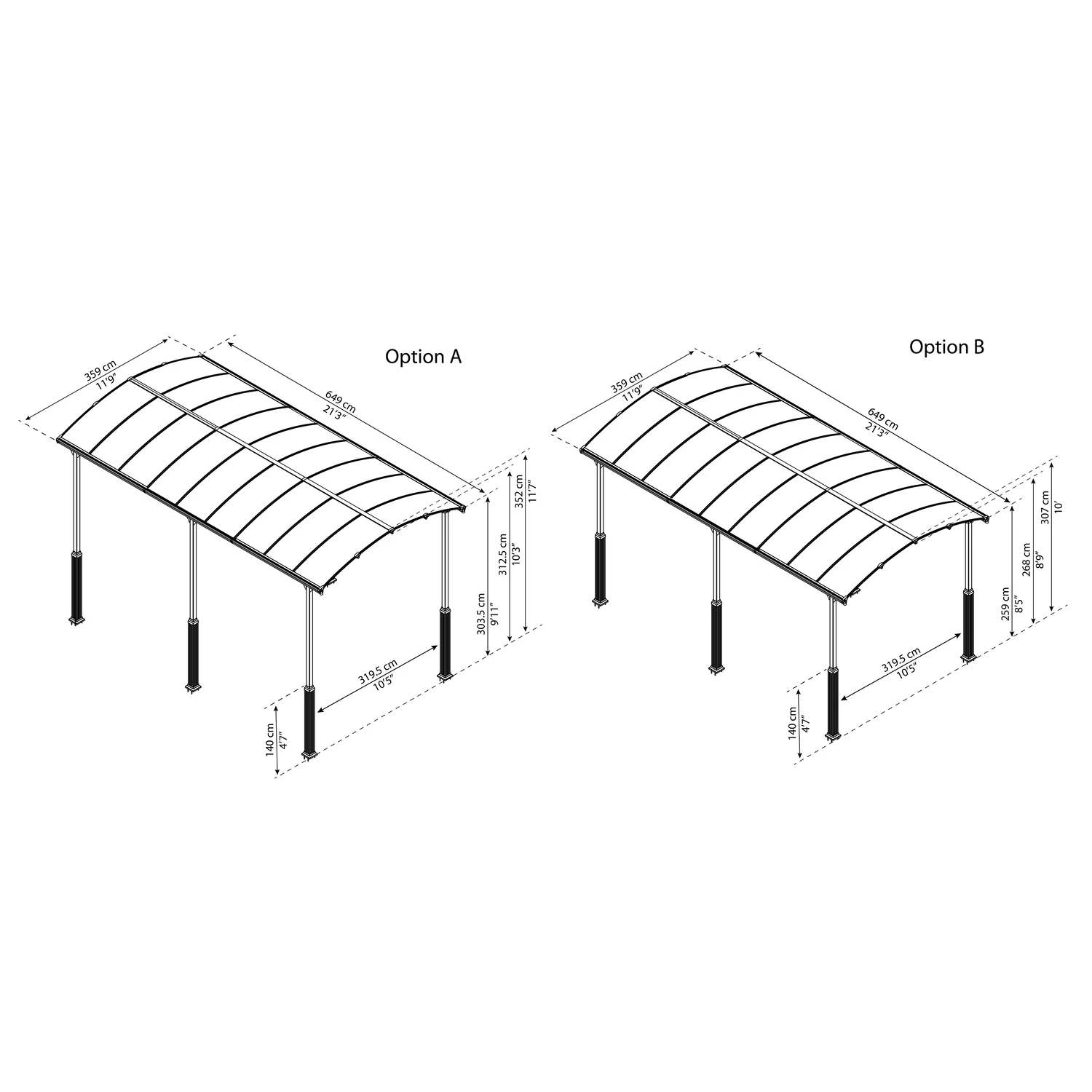Palram - Canopia | Arcadia Alpine RV Carport 12x21x11.5 ft - Image 9