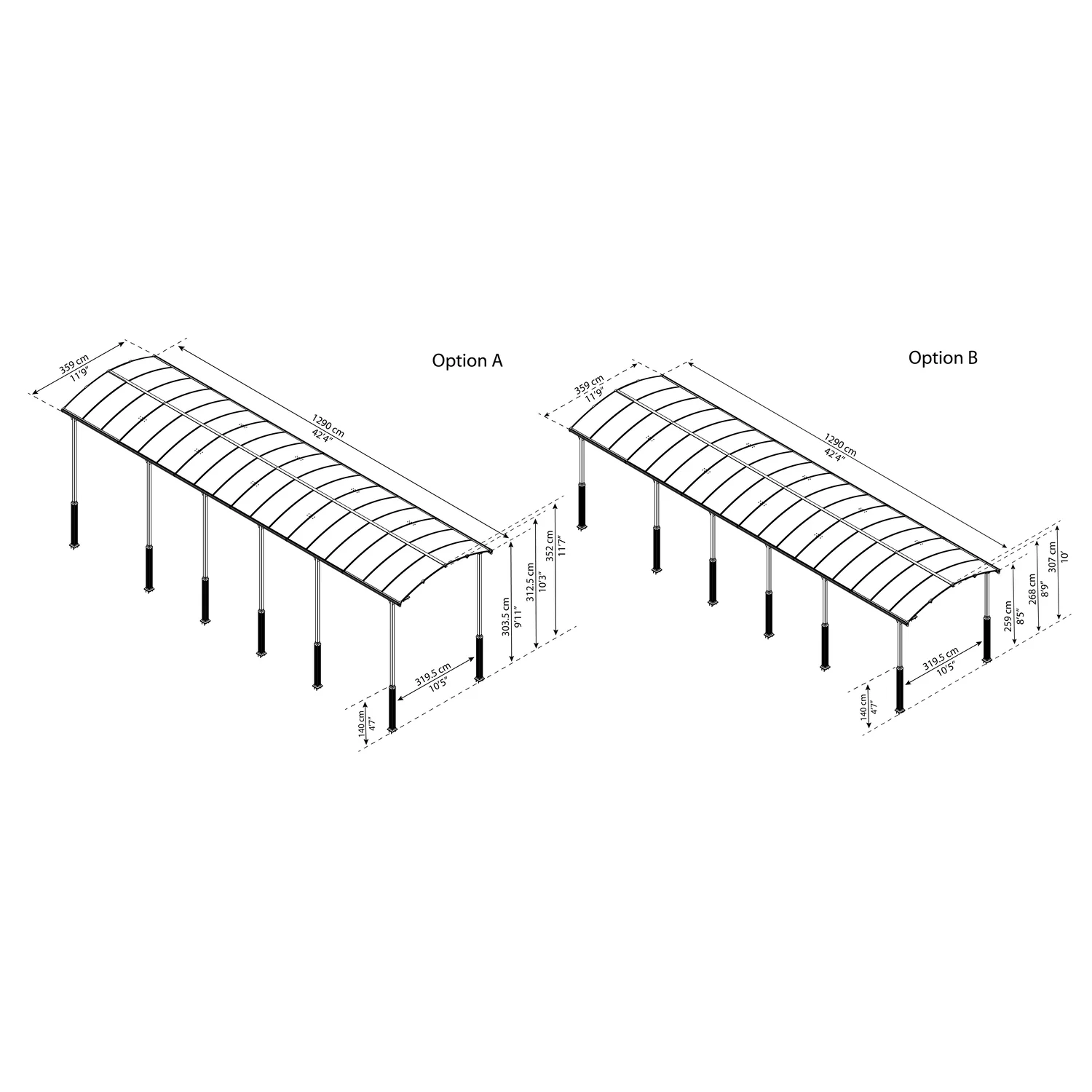 Palram - Canopia | Arcadia Alpine RV Carport 12x42x11.5 ft - Image 11