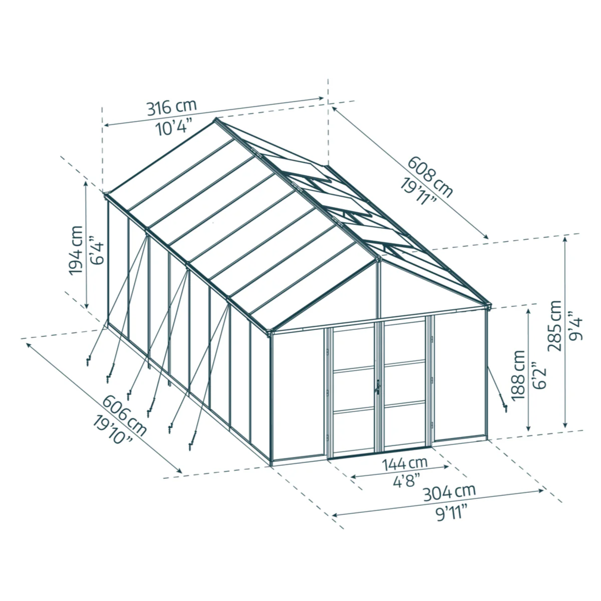 Palram - Canopia | Aria Greenhouse with Polycarbonate Glazing - Image 17