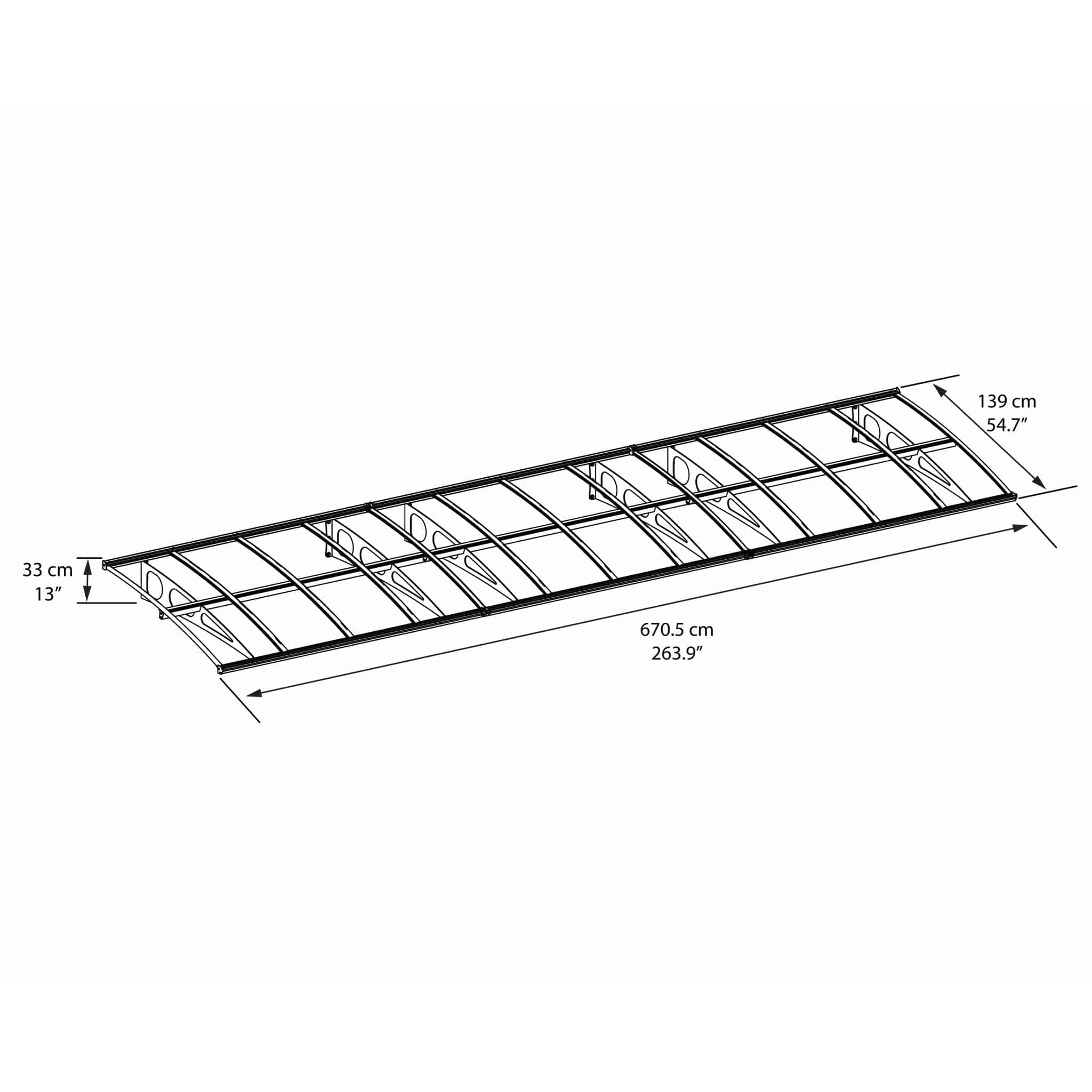 Palram - Canopia | Bordeaux Awning - White/Diffused Clear - 5 ft Wide - Image 14
