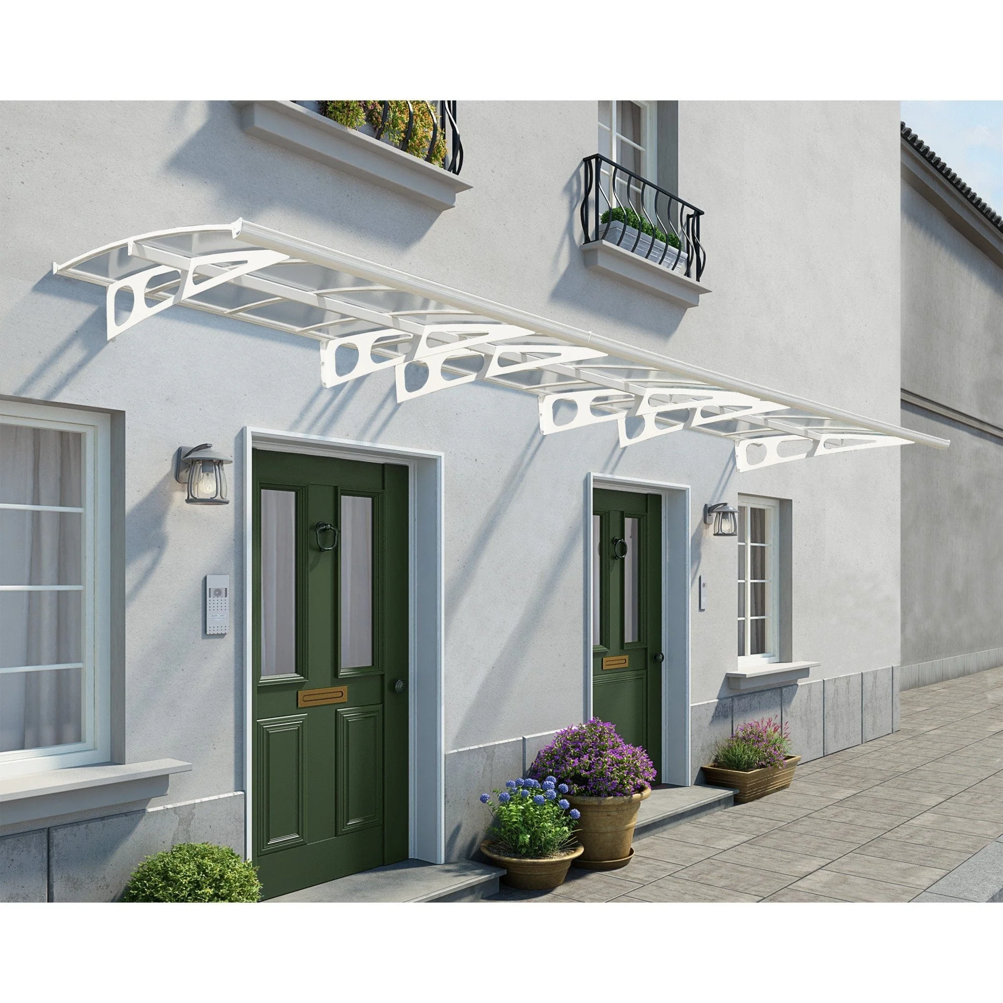 Palram - Canopia | Bordeaux Awning - White/Diffused Clear - 5 ft Wide - Image 17