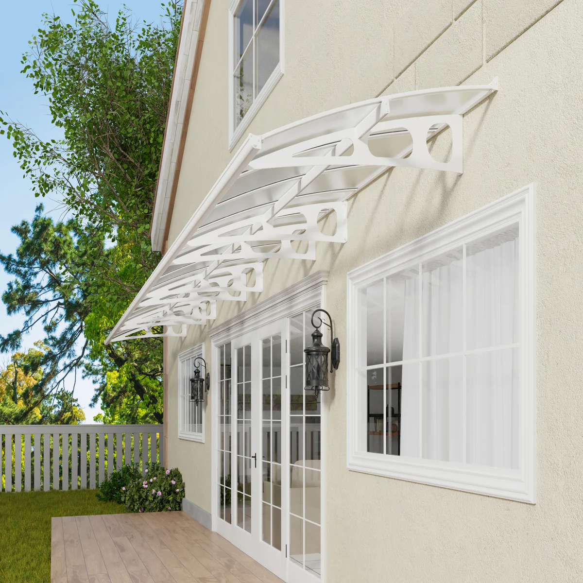 Palram - Canopia | Bordeaux Awning - White/Diffused Clear - 5 ft Wide - Image 18
