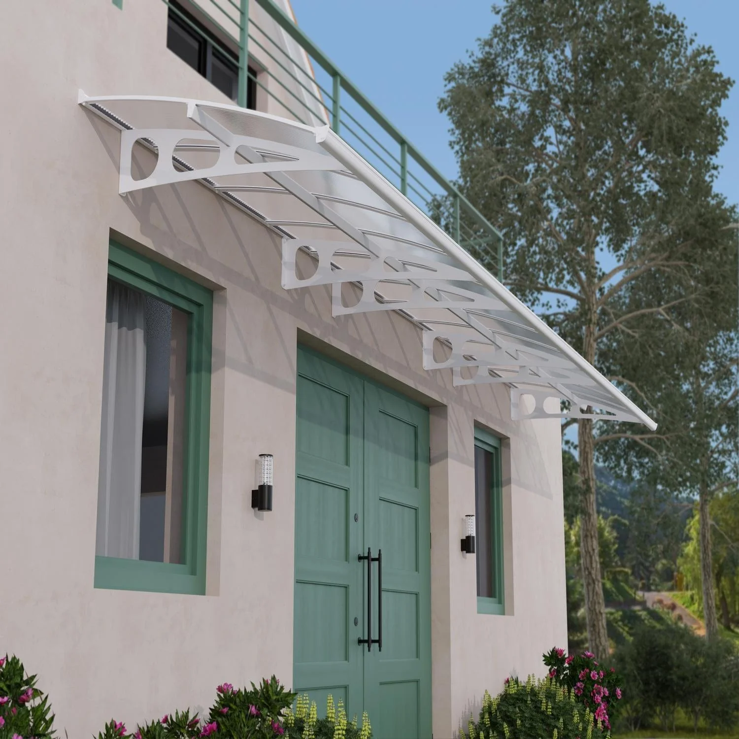 Palram - Canopia | Bordeaux Awning - White/Diffused Clear - 5 ft Wide - Image 20